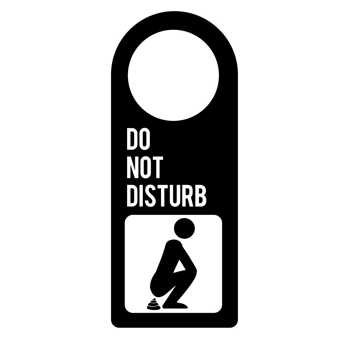 Aufkleber Türaufkleber Wc DO NOT DISTURB Poo Fun in Rot oder Wunschfarbe wählen