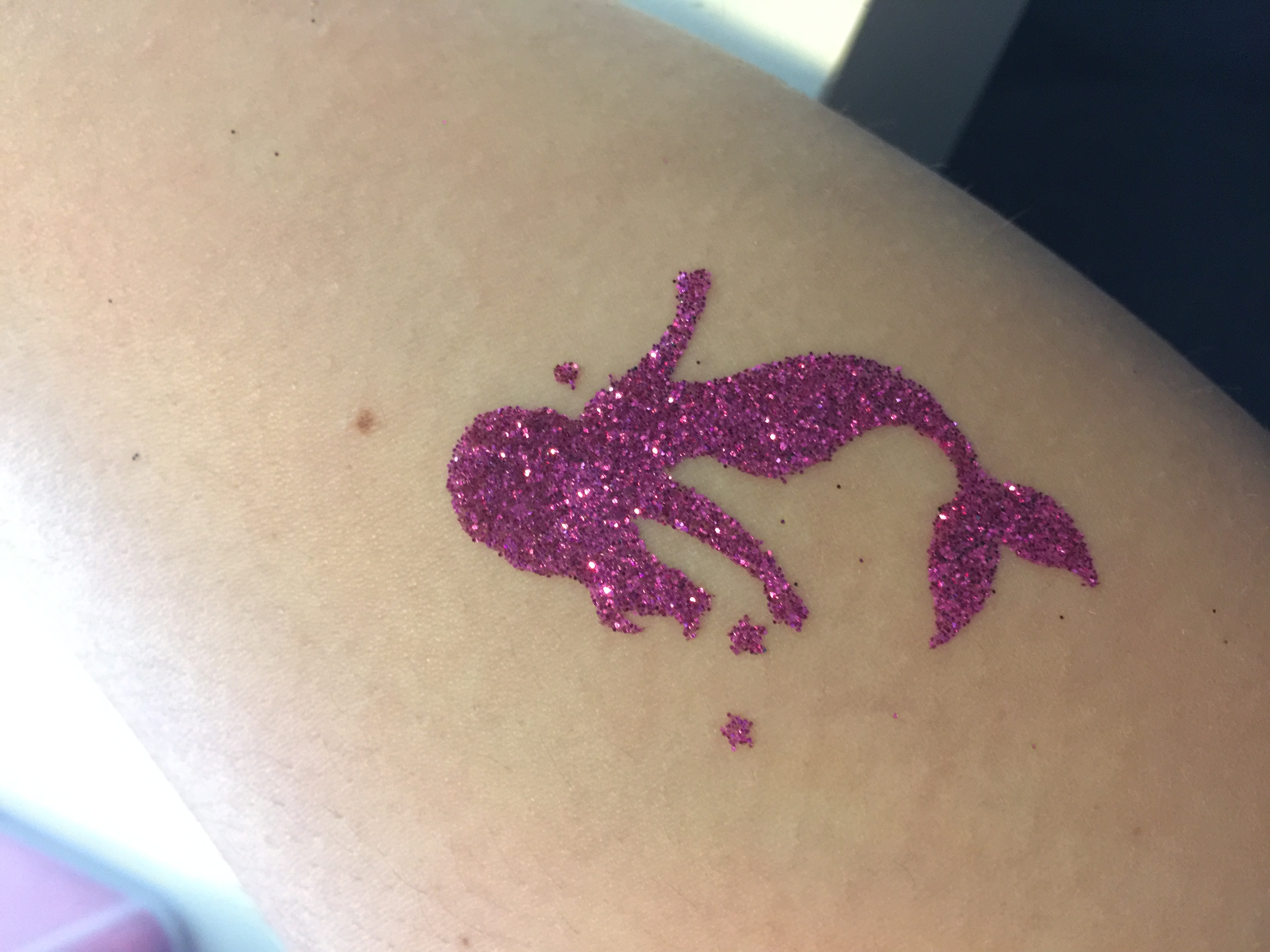 Tattoo Schablone Meerjungfrau 2 Selbstklebend Kinder Schminken Airbrush Meer Unterwasser Ozean Body