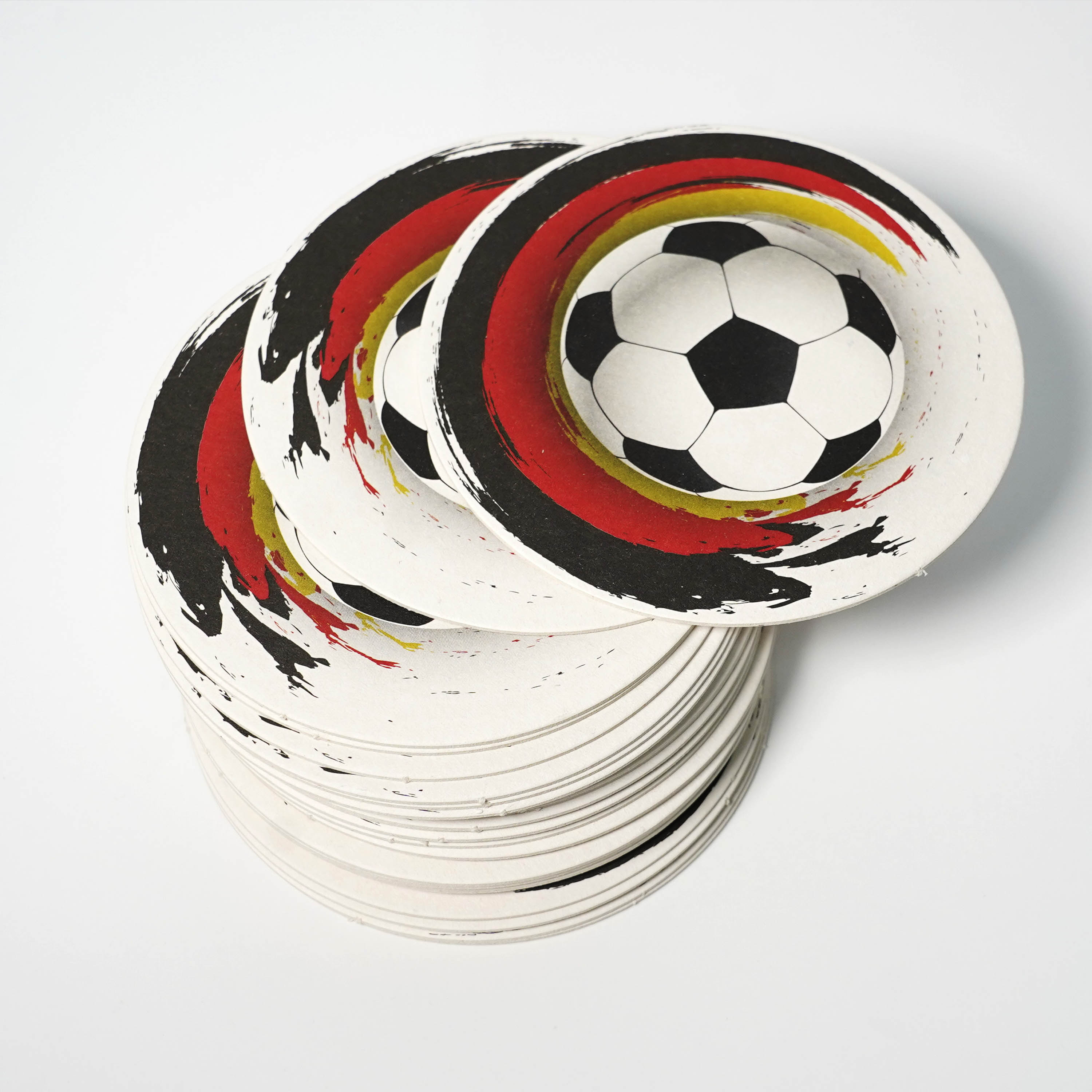 Bierdeckel Fussball Fußball WM im Set Weltmeisterschaft Deutschland Untersetzer Party Bier Geschenkidee Geschenke Männer Deko