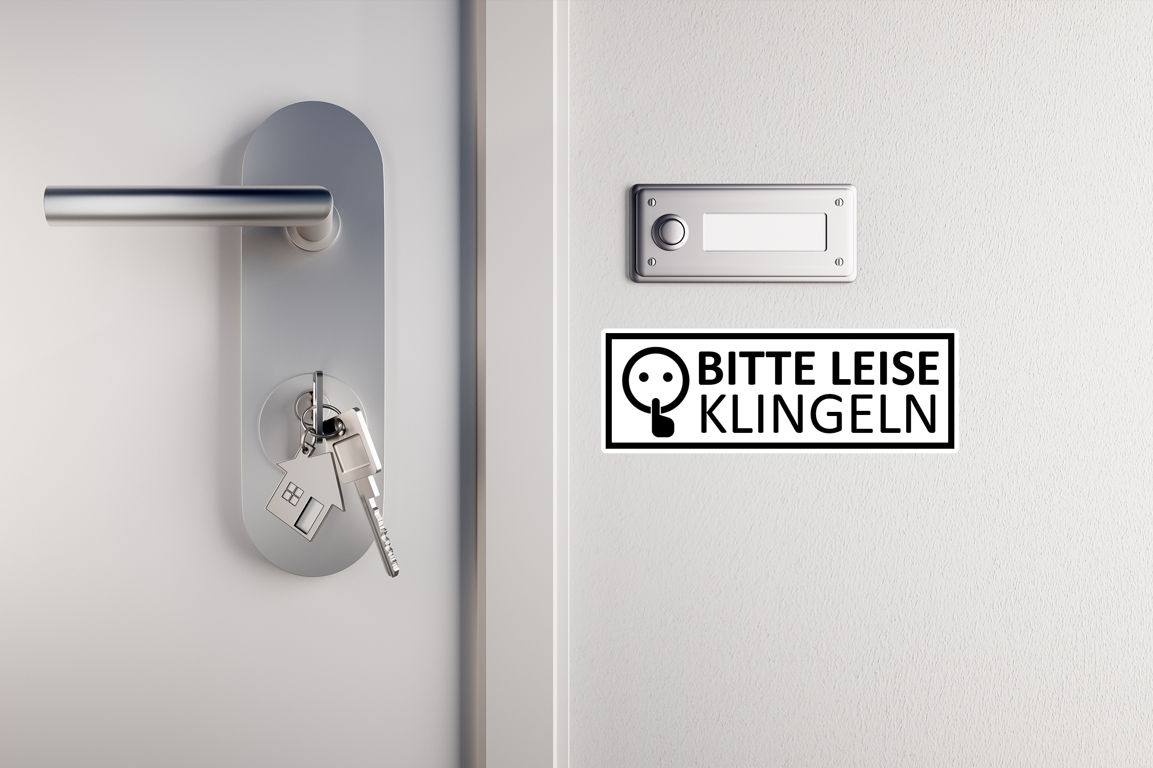Aufkleber Türaufkleber Sticker BITTE LEISE KLINGELN Tür Fun Sticker Klingel