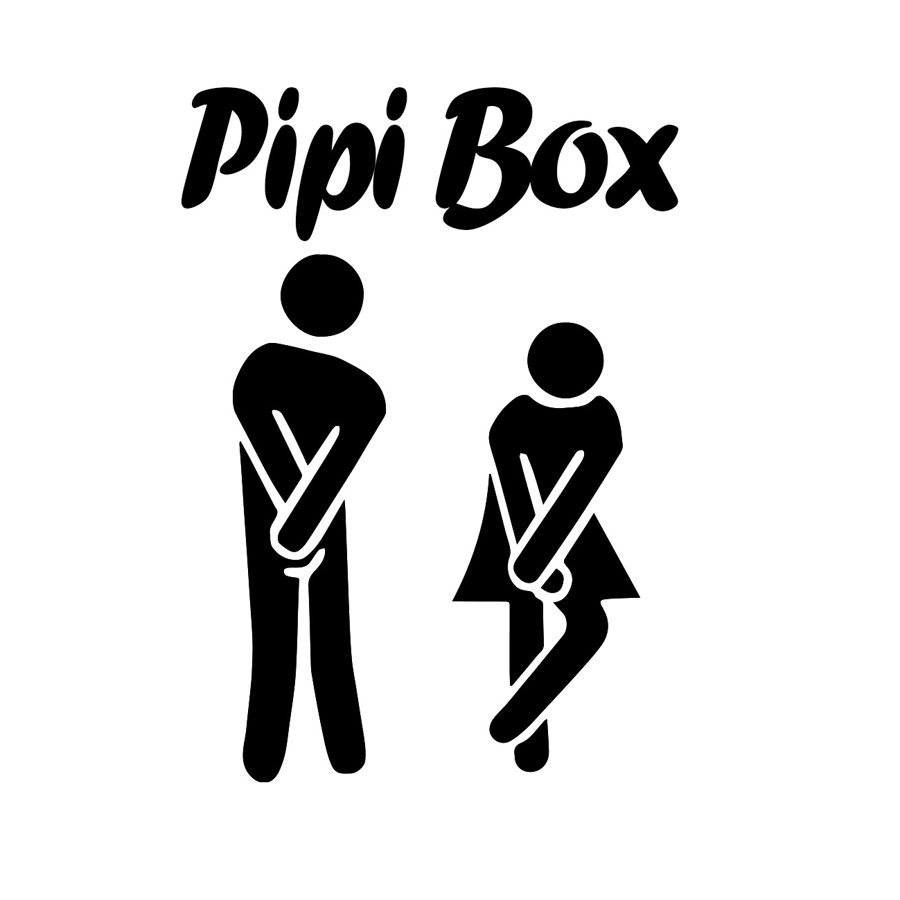 Aufkleber Türaufkleber Bad WC Pipibox Dringend Mann Frau Toilette Sticker