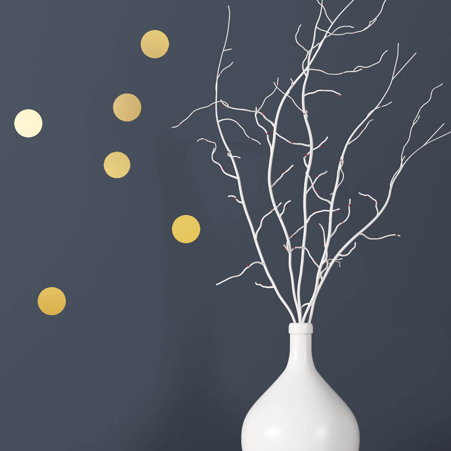 Wandtattoo Punkte 100 Stück x Ø 5cm selbstklebend in Silber Gold Kupfer Wandsticker Aufkleber Dots