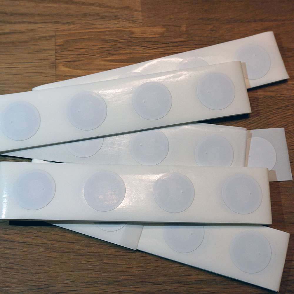 NFC Tag Sticker-Aufkleber 25 mm, 180 Byte, NFC 213 Chip Universal weiß