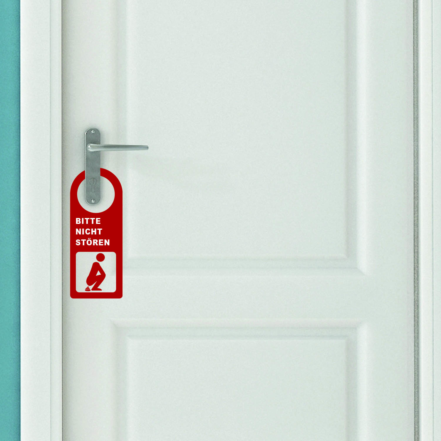 Aufkleber Türaufkleber WC BITTE NICHT STÖREN Poo Fun in Wunschfarbe wählen
