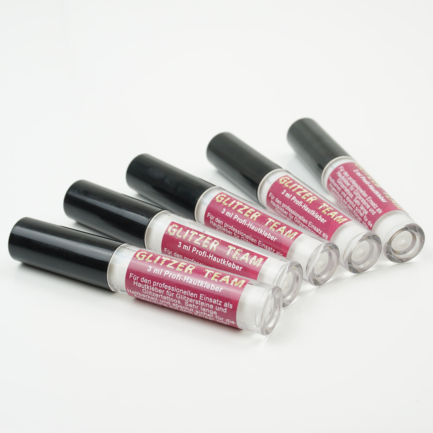 Hautkleber Glitzertattoos "Glitzer Team" Professionell speziell für Glitzer Tattoo´s - 3ml