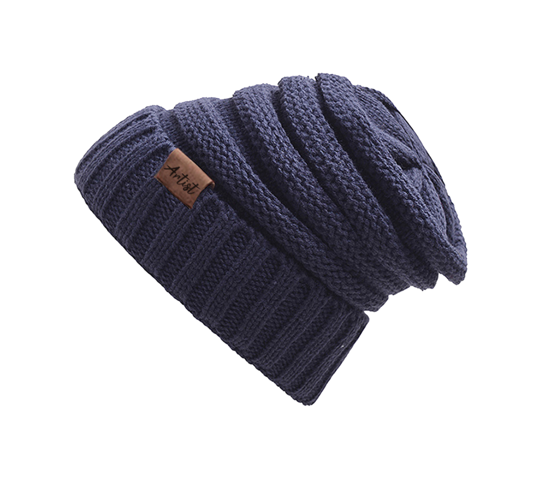 Beanie Mütze Damen Herren modische warme weiche dehnbare Strick Wintermütze Unisex one size