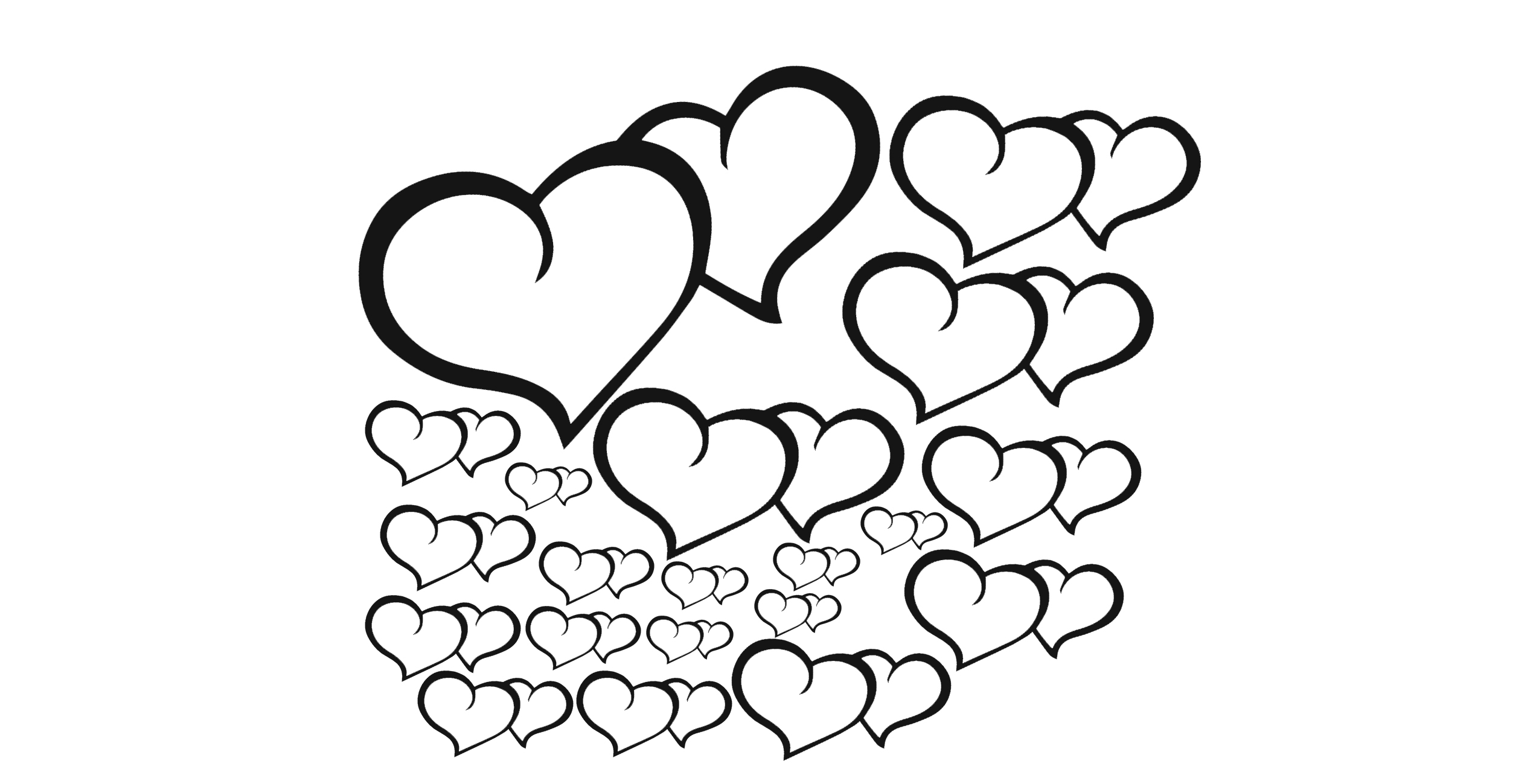 Aufkleber Hochzeit Auto  Herzen  20 Stk.