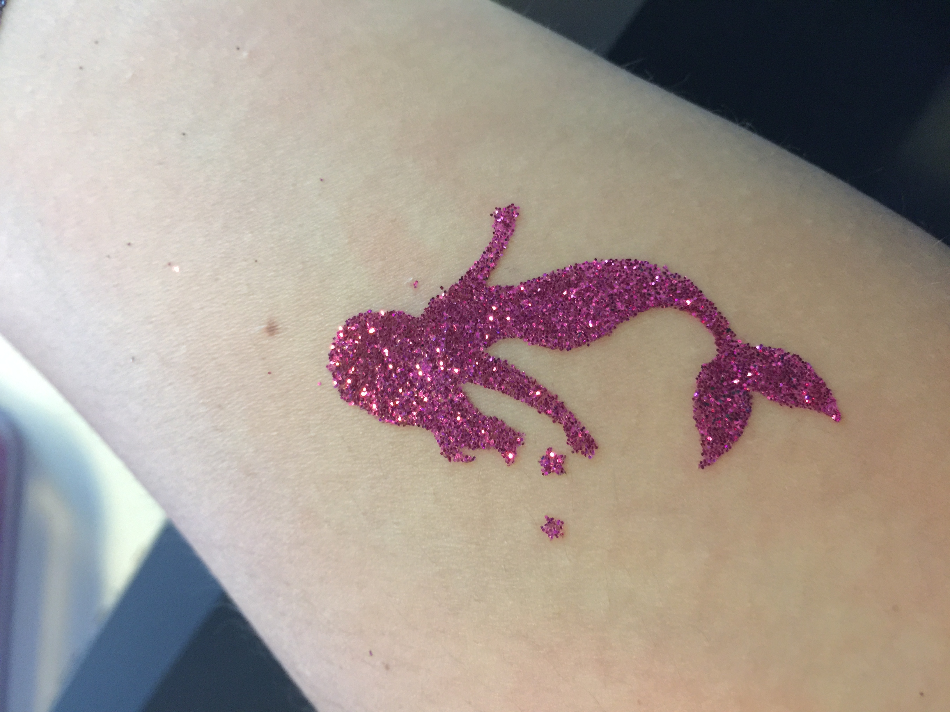 Tattoo Schablonen SET Kinder Meerjungfrau 6 Schablonen Selbstklebend Schminken Meer Meerjungfrauen