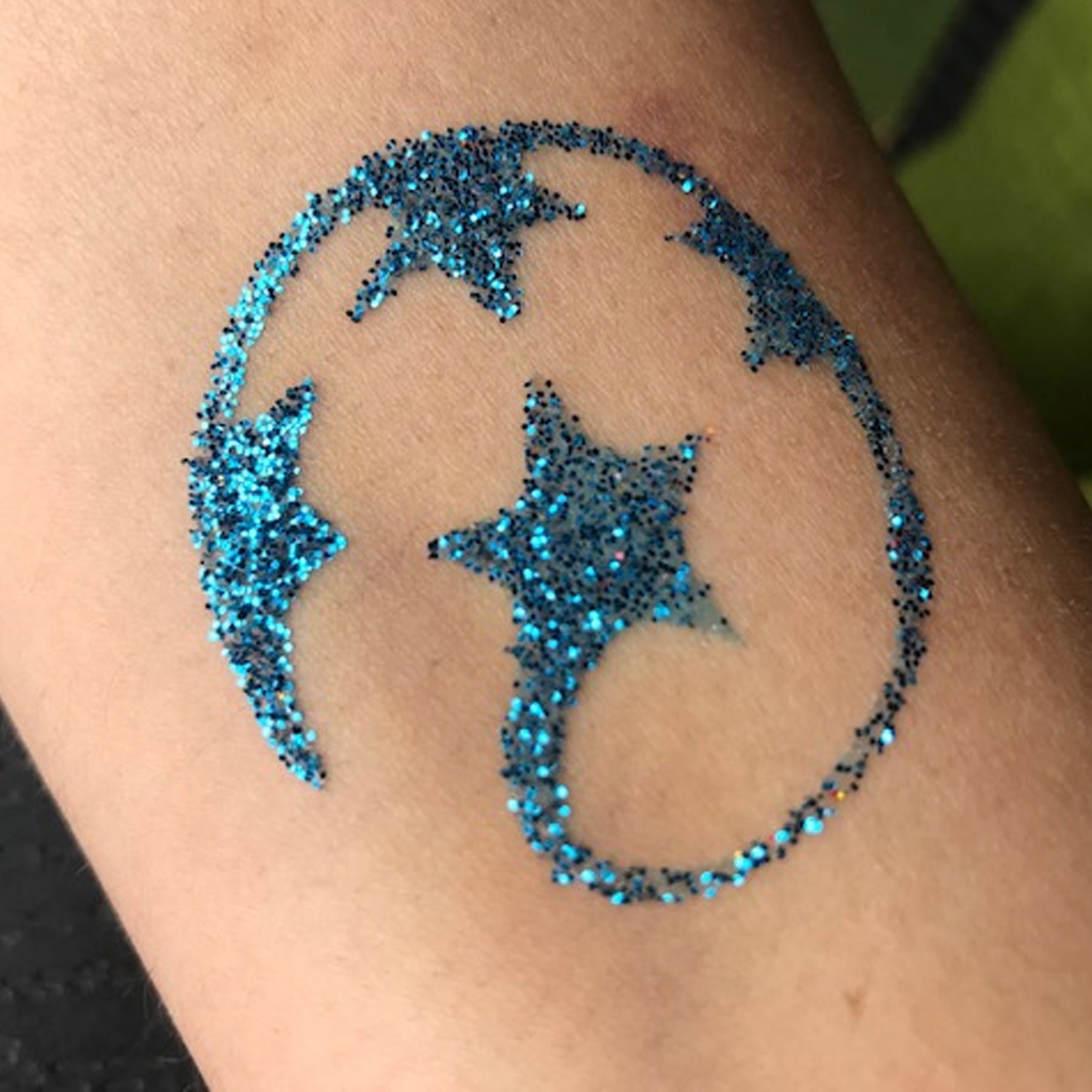 Tattoo Schablonen SET Fussball (6 Stück) Selbstklebend Kinderschminken Airbrush