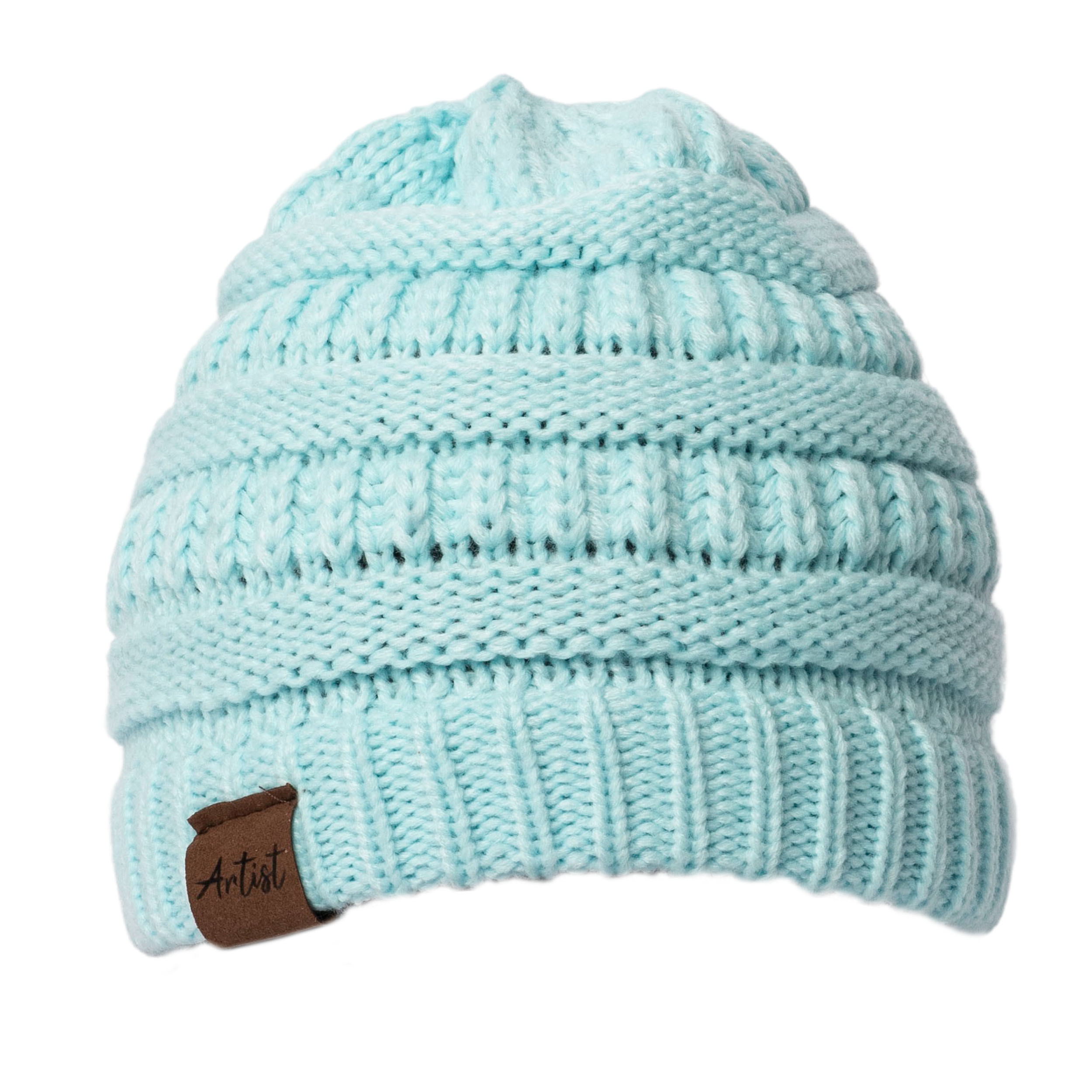 Beanie Mütze Damen Herren modische warme weiche dehnbare Strick Wintermütze Unisex one size