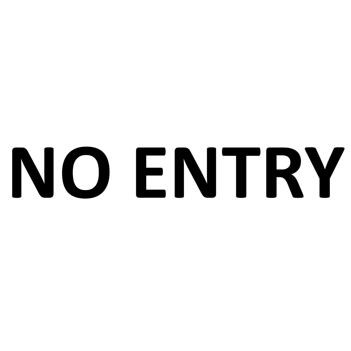 Aufkleber - NO ENTRY Türaufkleber Hinweisschild Sticker