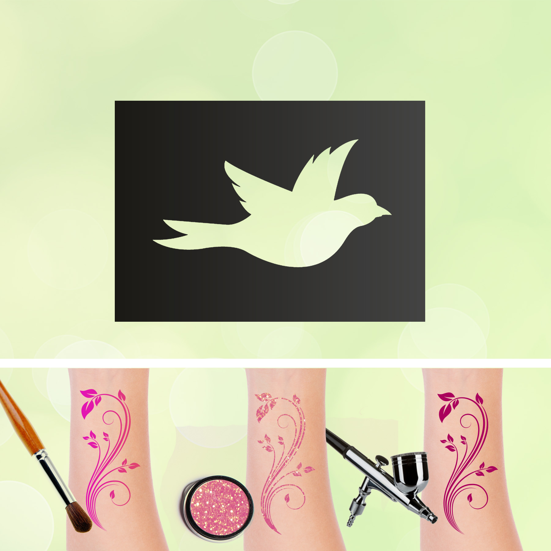Tattoo Schablonen Taube Selbstklebend Kinderschminken Airbrush