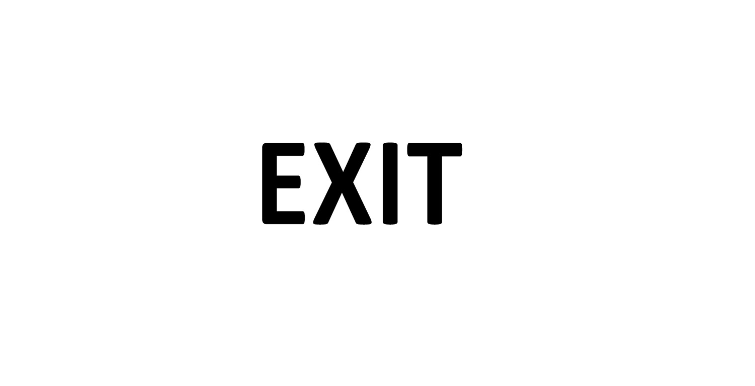 Türaufkleber Büro - EXIT