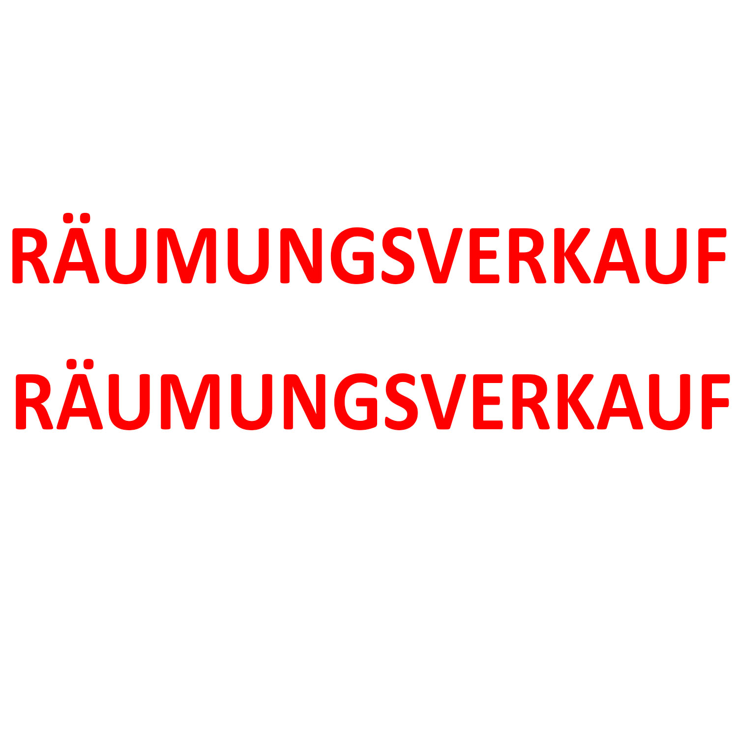 Aufkleber Einzelhandel - Räumungsverkauf