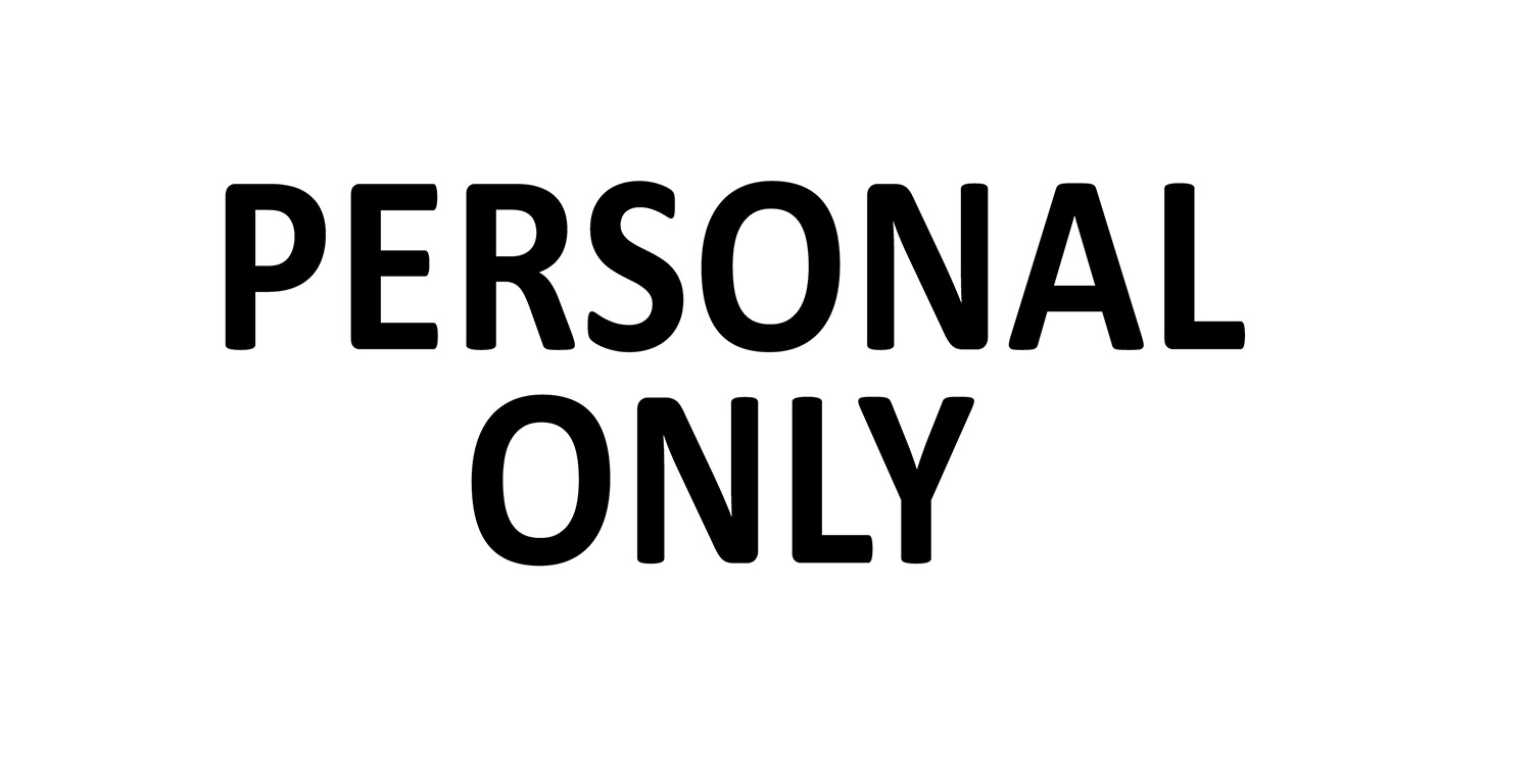 Türaufkleber Büro - PERSONAL ONLY