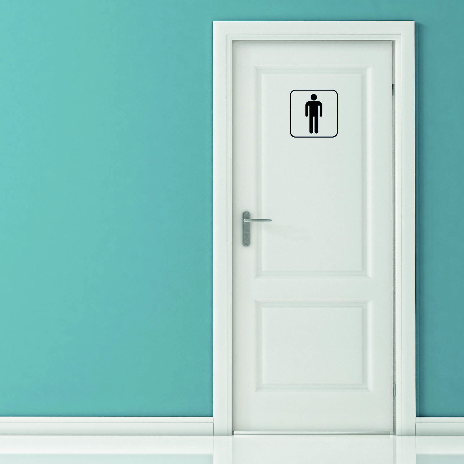 Aufkleber Türaufkleber WC Bad - Men Classic Mann Männer Toilettentür Fun Sticker Wunschfarbe