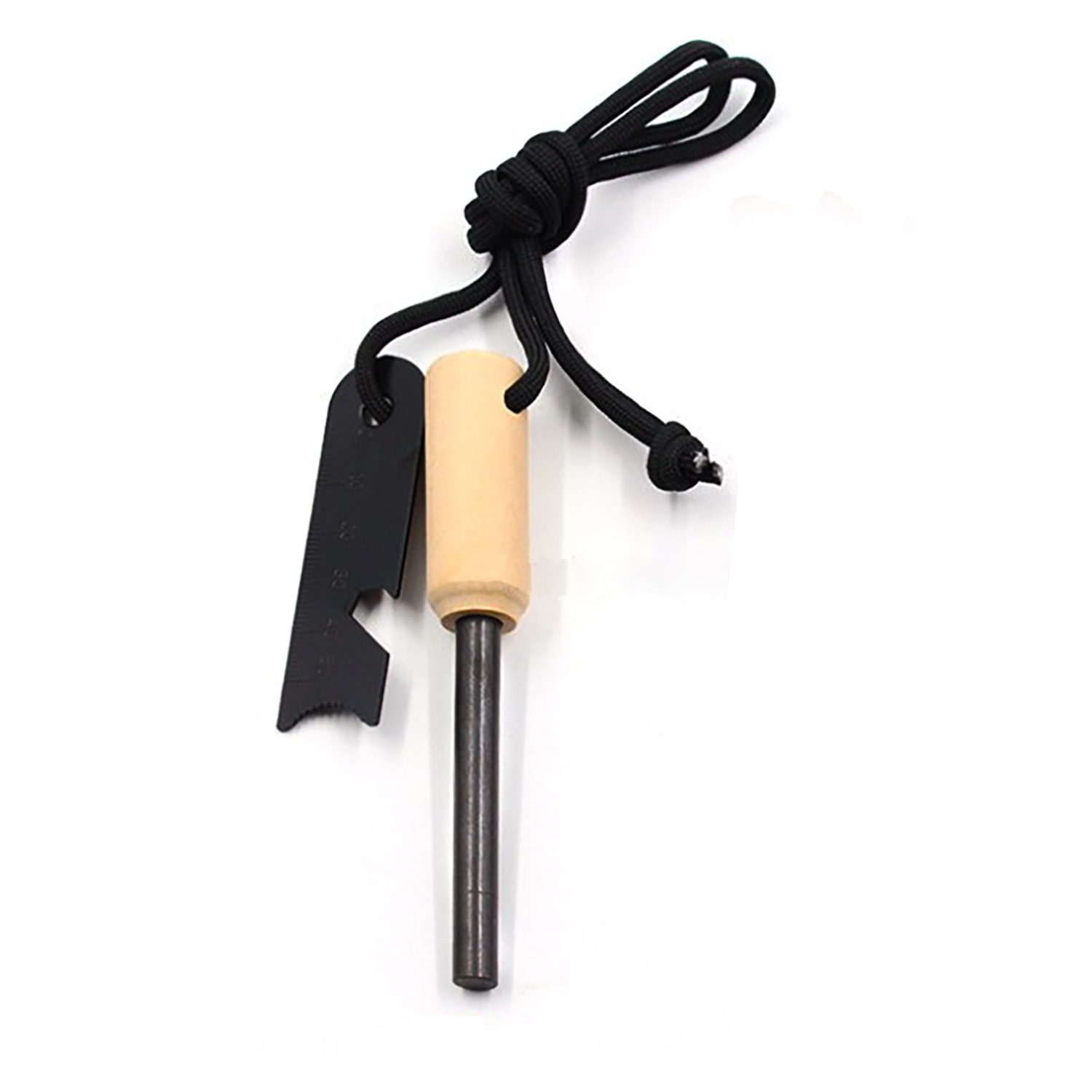 Feuerstab Outdoor Survival Camping Feuerstarter Feuerstahl Ø 9,5 mm mit Schnur zum Befestigen