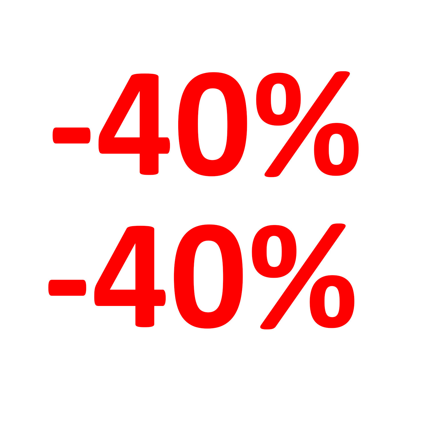 Aufkleber Einzelhandel - 40 %