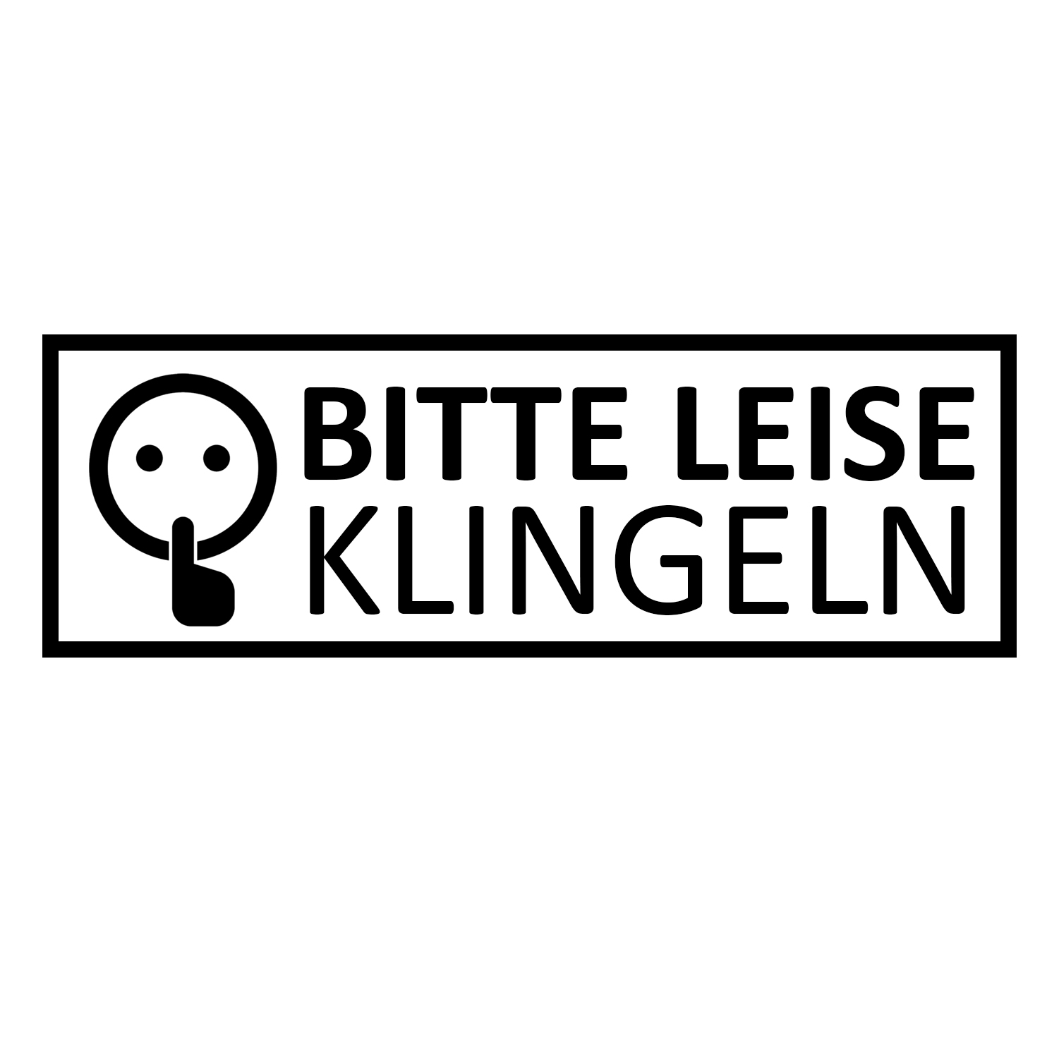 Aufkleber Türaufkleber Sticker BITTE LEISE KLINGELN Tür Fun Sticker Klingel