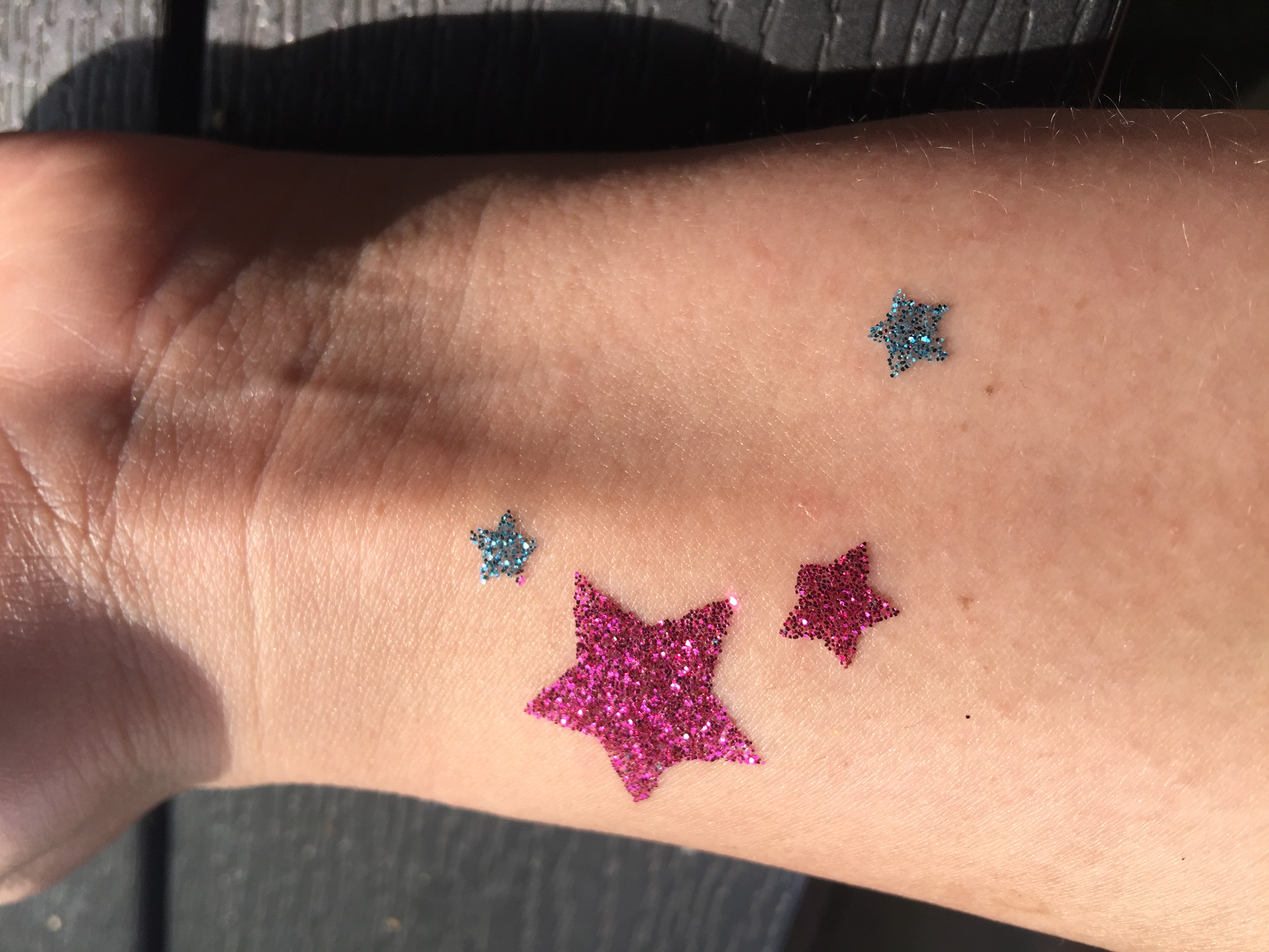 Tattoo Schablonen 3 Sterne Selbstklebend Kinderschminken Airbrush
