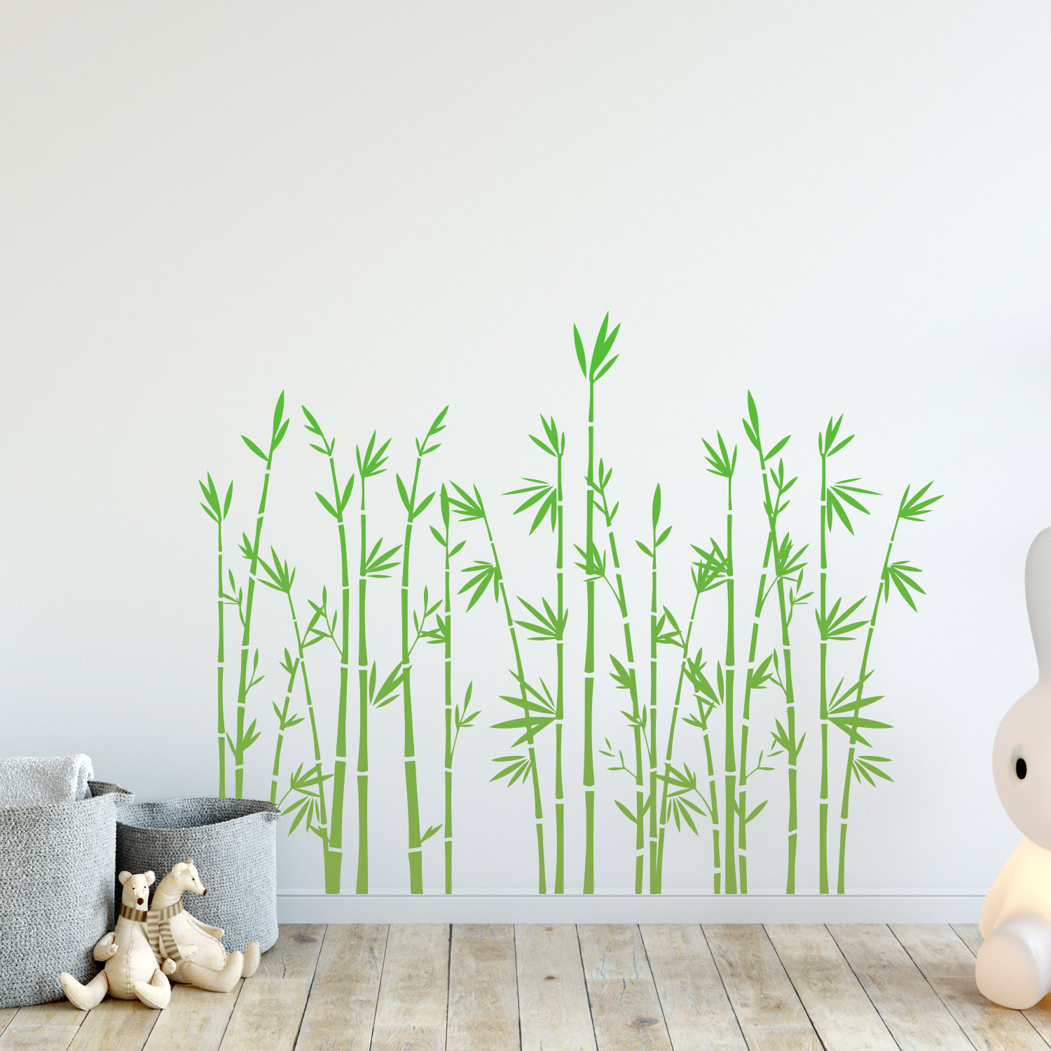 Wandtattoo BAMBUS selbstklebend in Limonengrün in 3 Größen Wandsticker Aufkleber