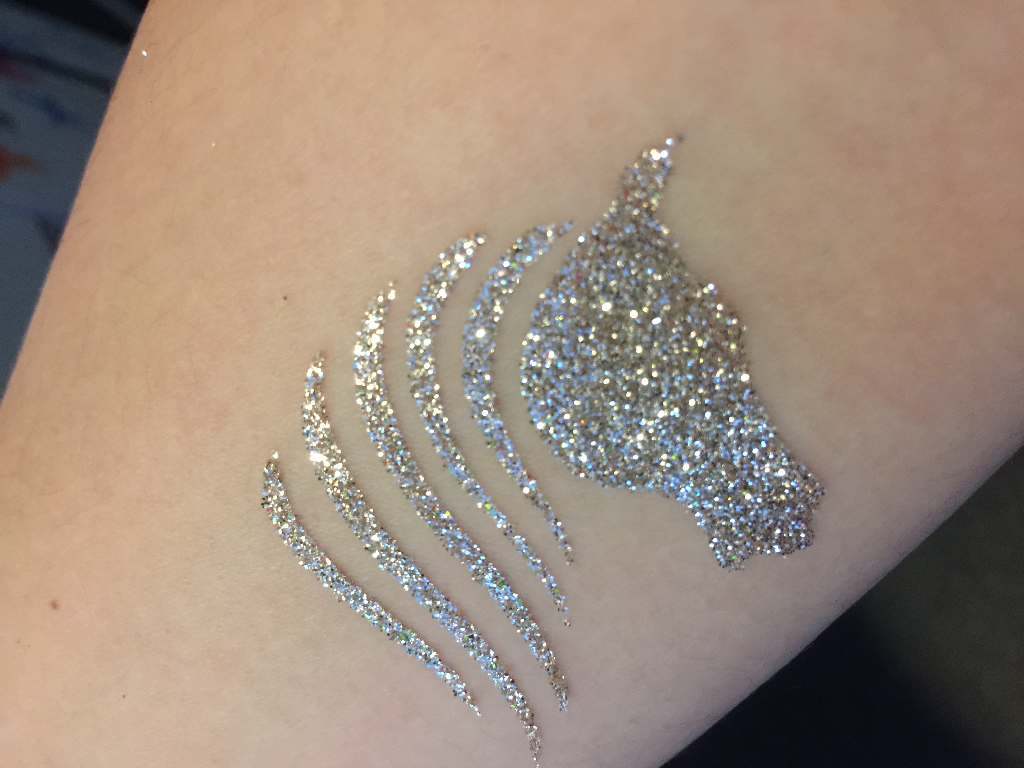 Tattoo Schablonen Pferd V1 Selbstklebend Kinderschminken Airbrush