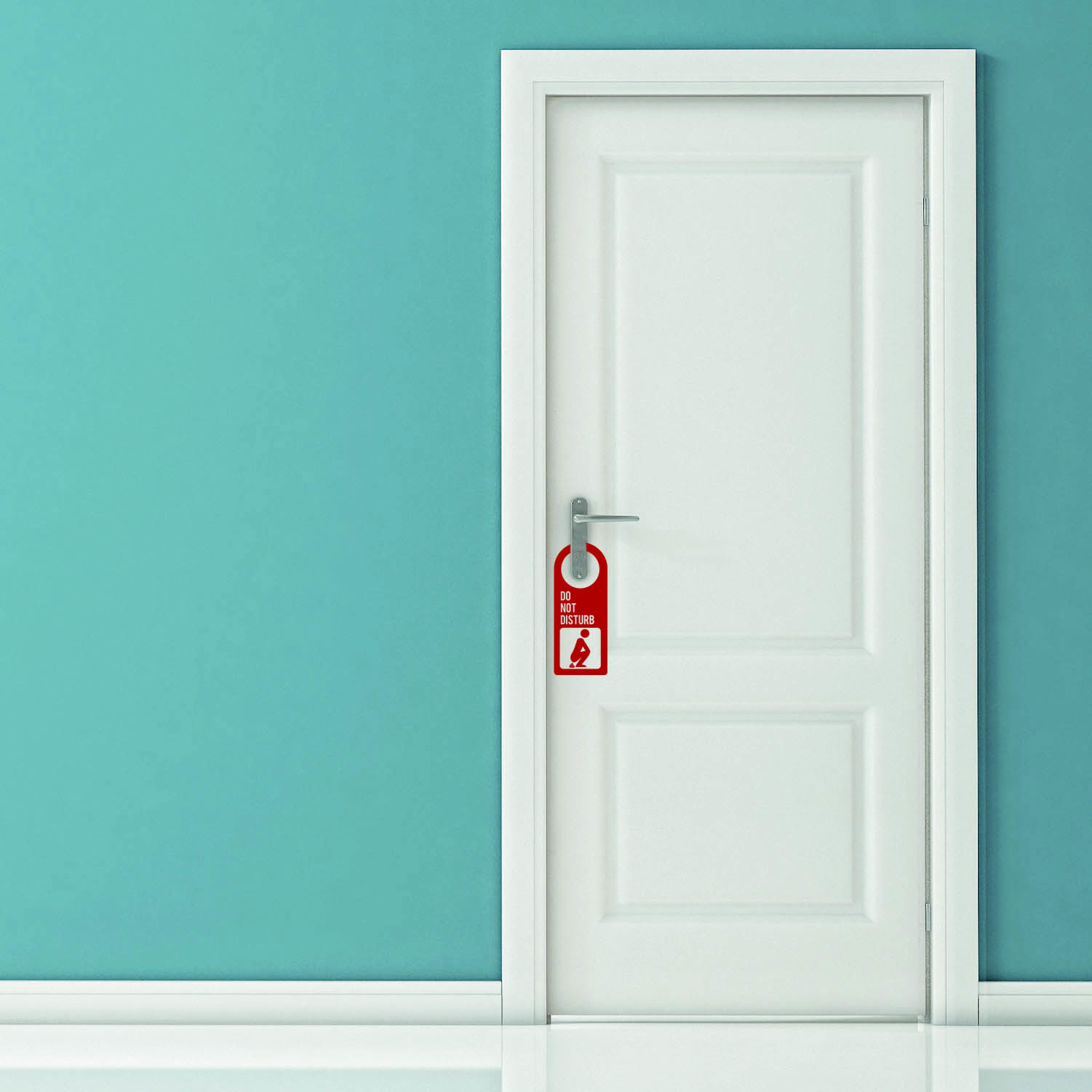 Aufkleber Türaufkleber Wc DO NOT DISTURB Poo Fun in Rot oder Wunschfarbe wählen