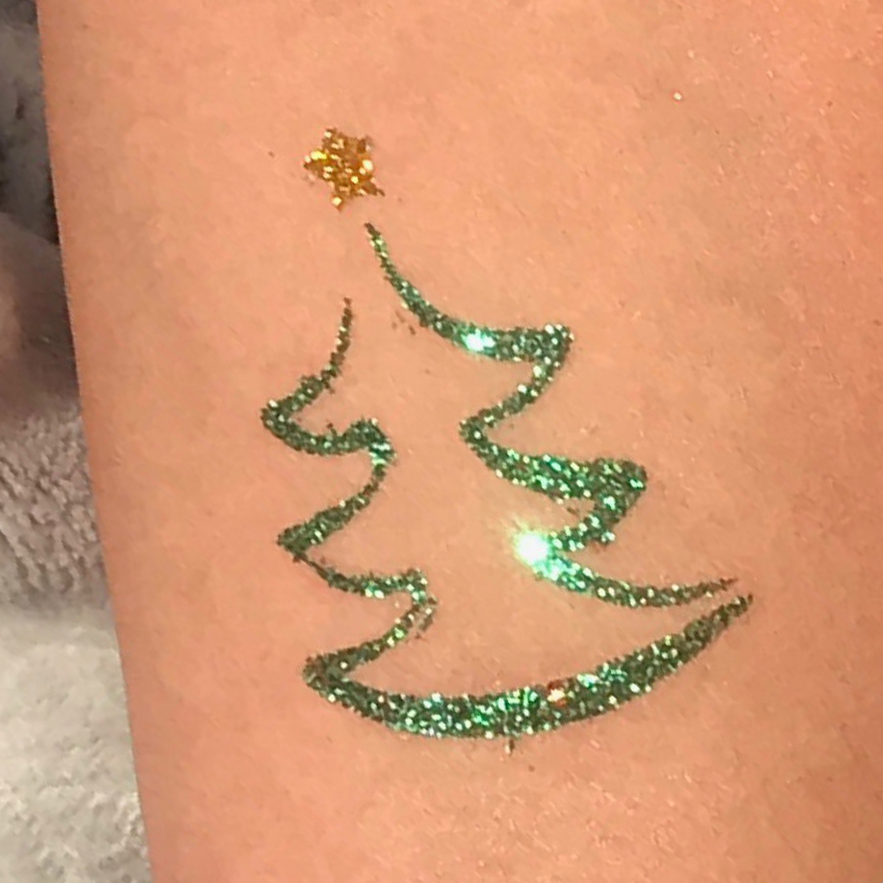 Tattoo Schablone Tannenbaum Selbstklebend Kinder Schminken Airbrush