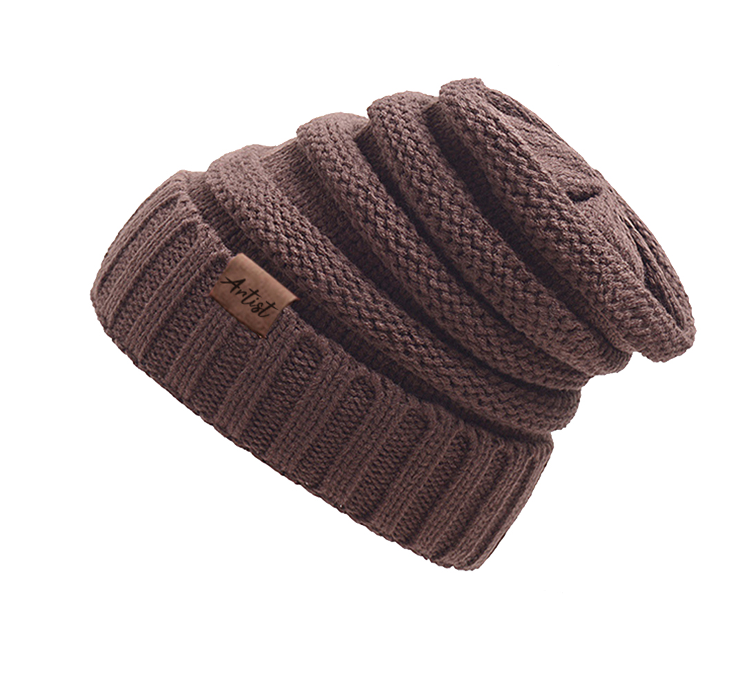 Beanie Mütze Damen Herren modische warme weiche dehnbare Strick Wintermütze Unisex one size