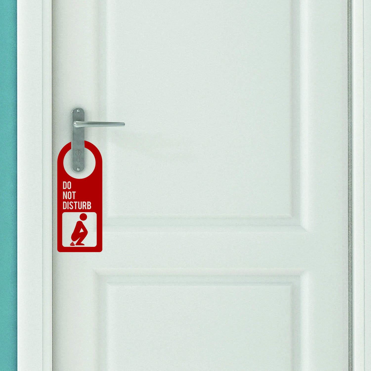 Aufkleber Türaufkleber Wc DO NOT DISTURB Poo Fun in Rot oder Wunschfarbe wählen