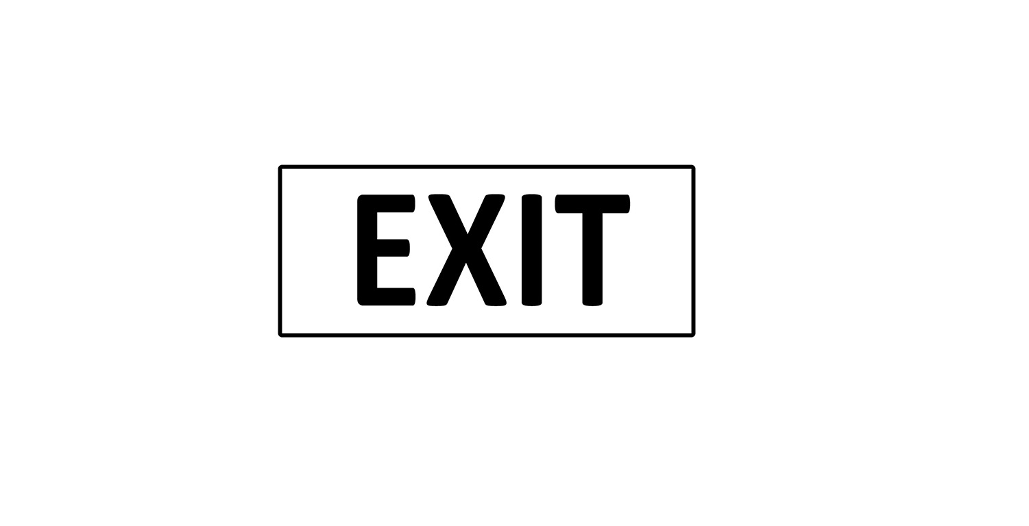Türaufkleber Büro - EXIT V2.