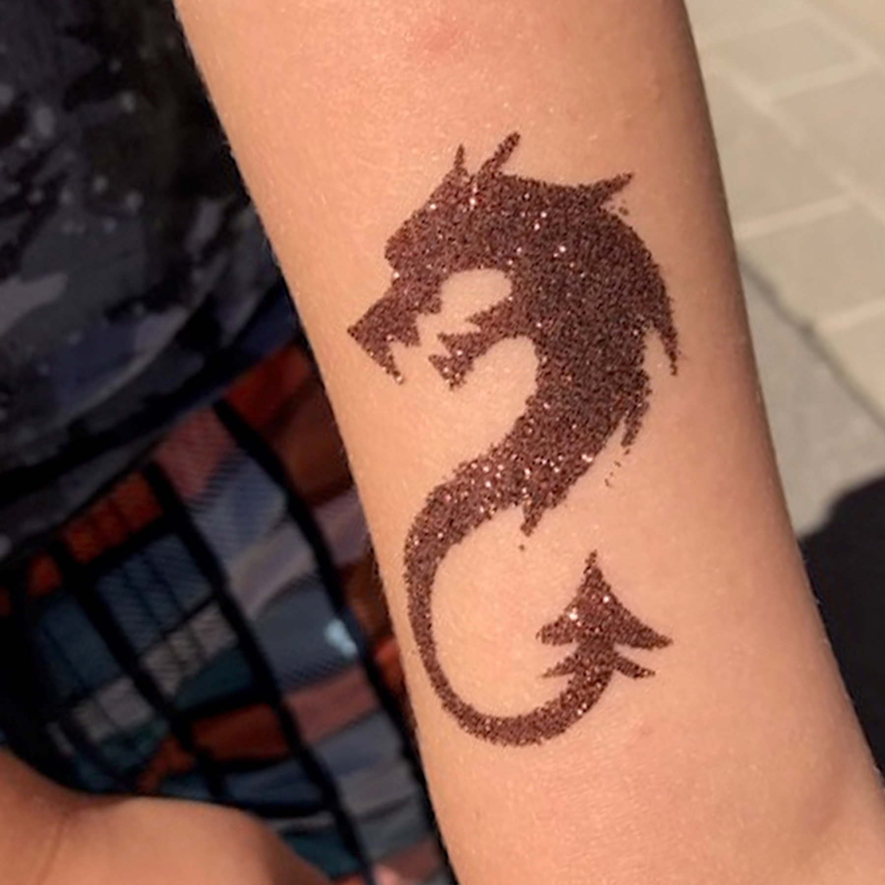 Tattoo Schablonen Drache V3 Selbstklebend Kinderschminken Airbrush