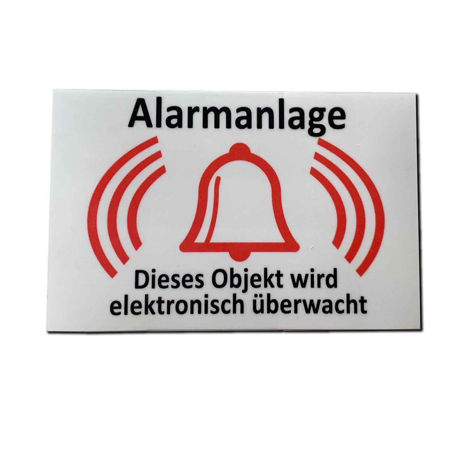 Aufkleber Alarmanlage Glocke Hinweisschild Türaufkleber Fensteraufkleber transparente Folie
