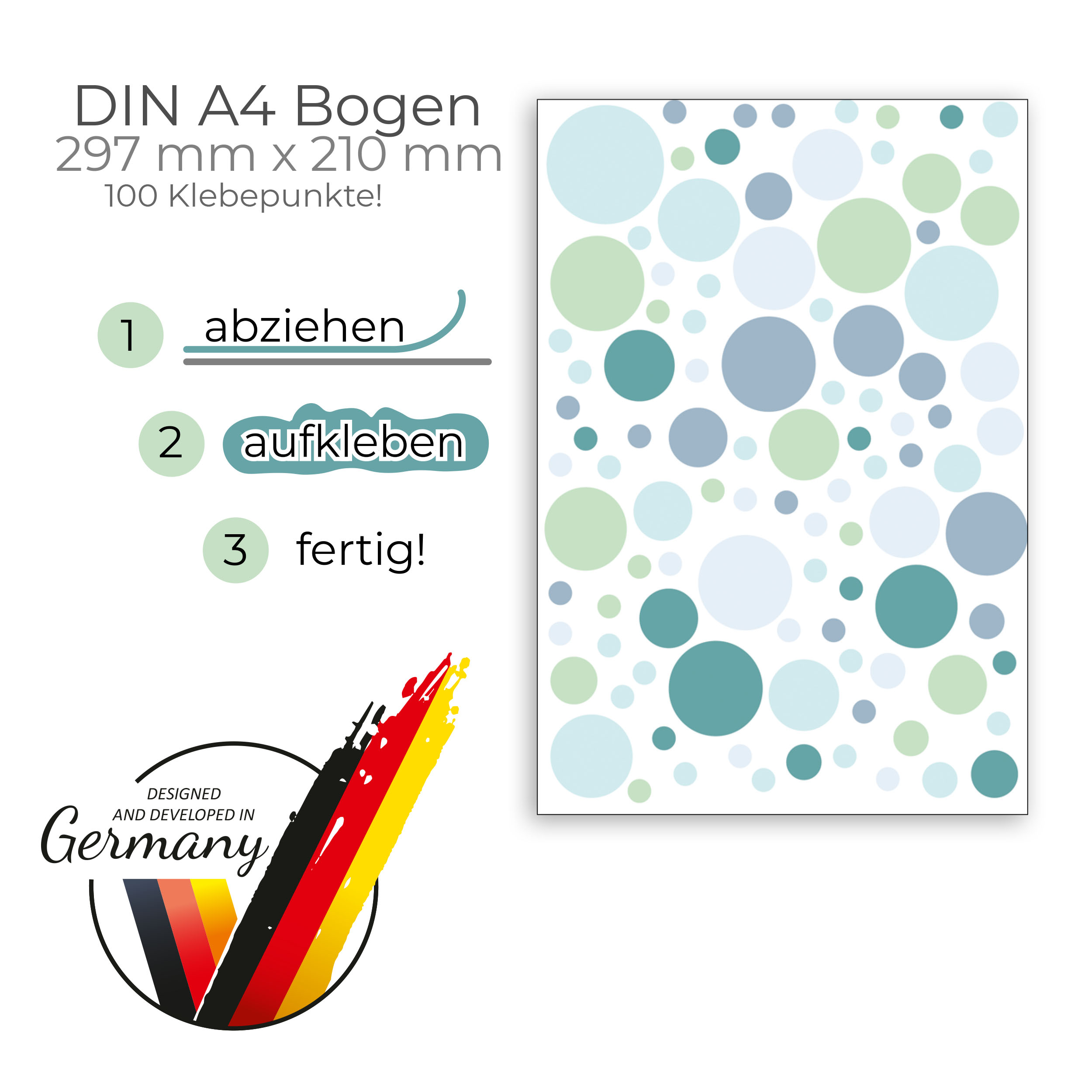 Wandtattoo Deko Wohnzimmer Punkte / Sterne / Wanddeko kinderzimmer Mädchen Wandaufkleber Babyzimmer selbstklebende Sticker Set Dekoration 