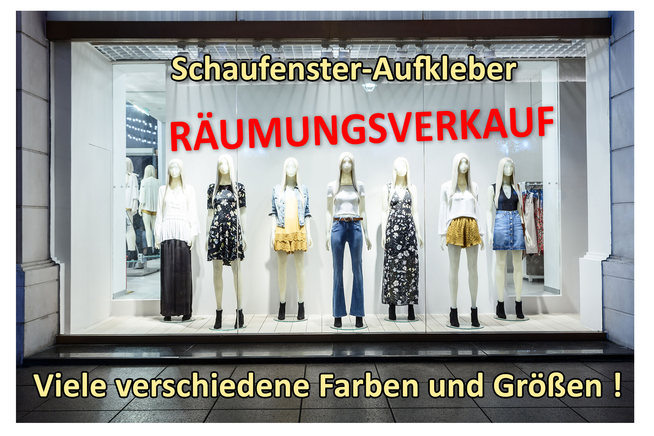 Aufkleber Einzelhandel - Räumungsverkauf