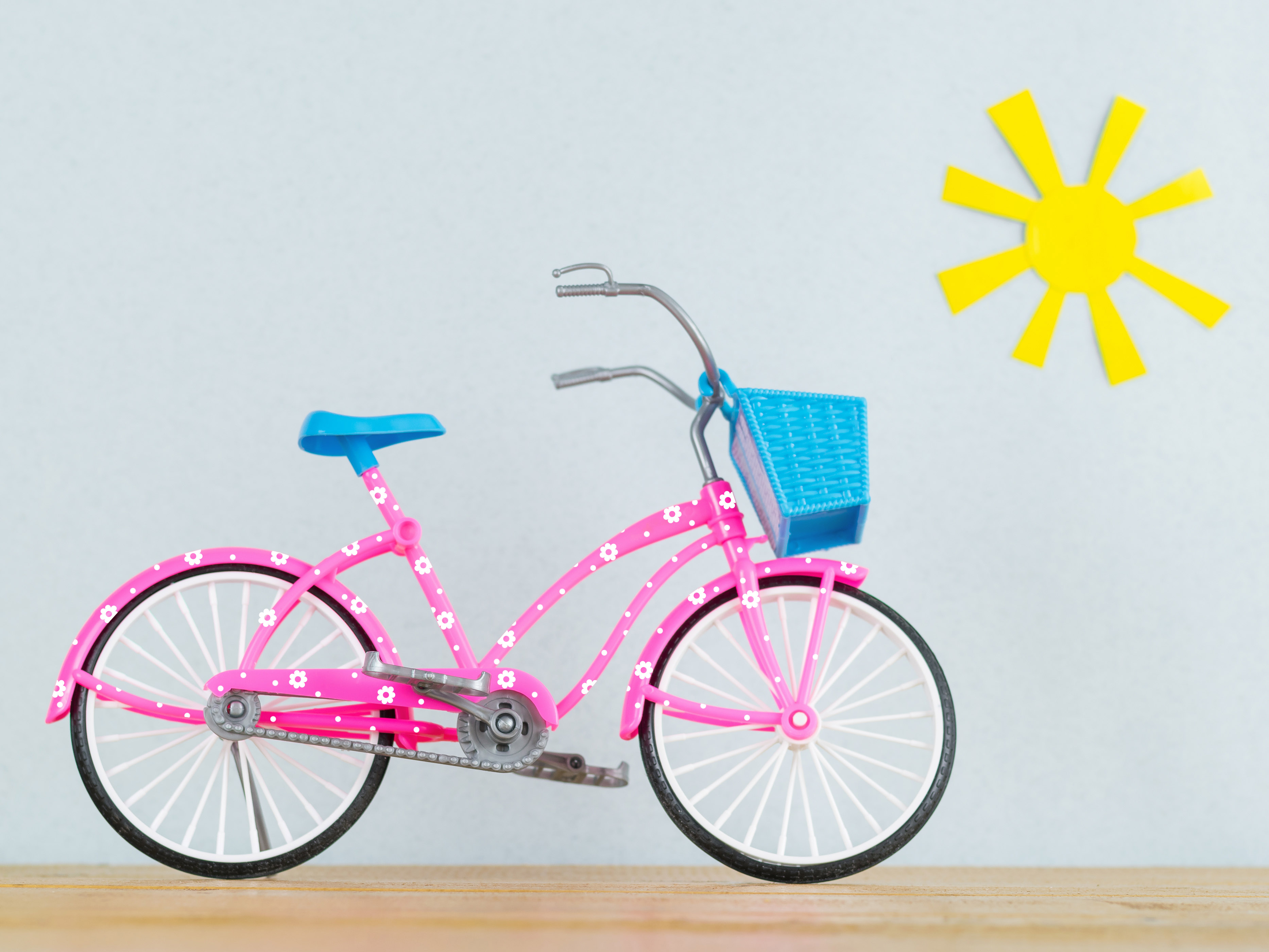 Fahrradaufkleber ❀ Set Blumen 4cm und Punkte 1cm 84 Stück zum selberkleben wetterfest Fahrradsticker