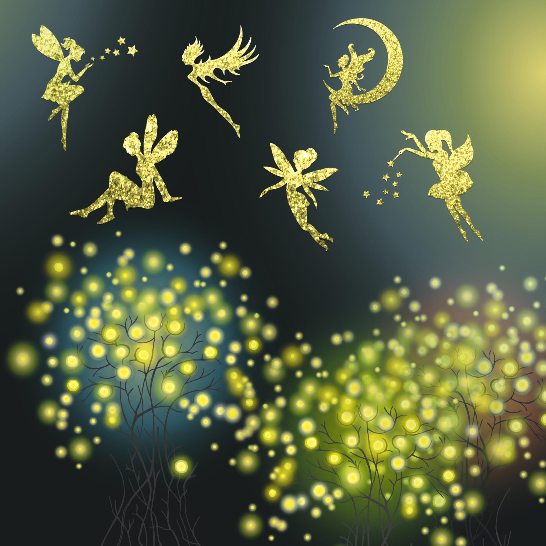 Tattoo Schablonen SET Kinder Feen 6 Schablonen Glitzertattoos Selbstklebend Airbrush Fee