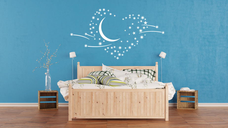 Wandtattoo Aufkleber HERZ aus STERNEN selbstklebend Deko Wohnzimmer Schlafzimmer