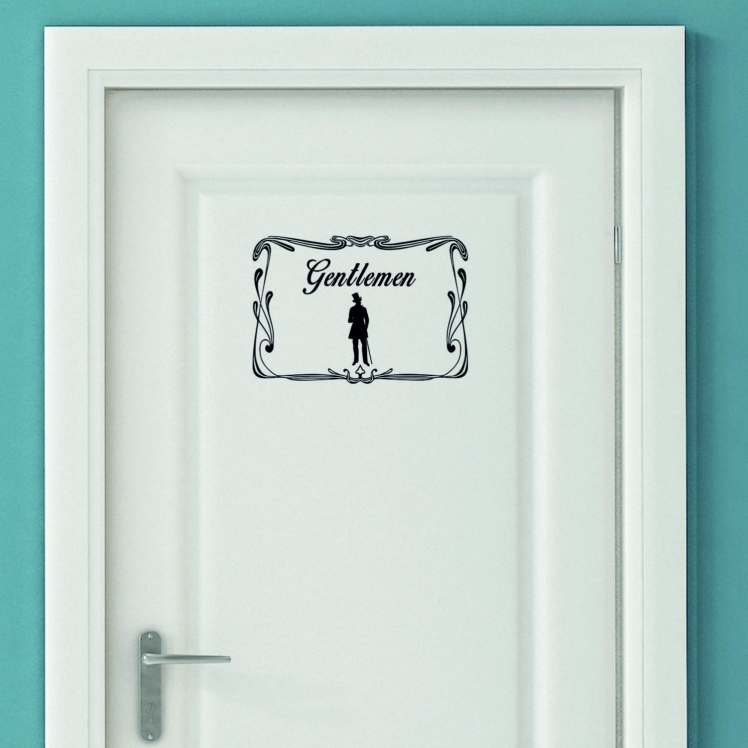 Aufkleber Türaufkleber WC Bad Gentlemen Mann Toilettentür Toilette Fun Sticker Wunschfarbe wählen