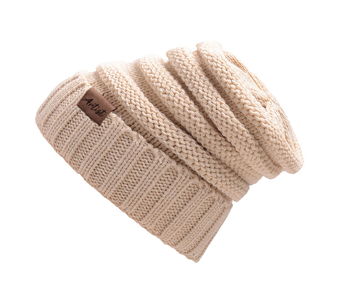 Beanie Mütze Damen Herren modische warme weiche dehnbare Strick Wintermütze Unisex one size