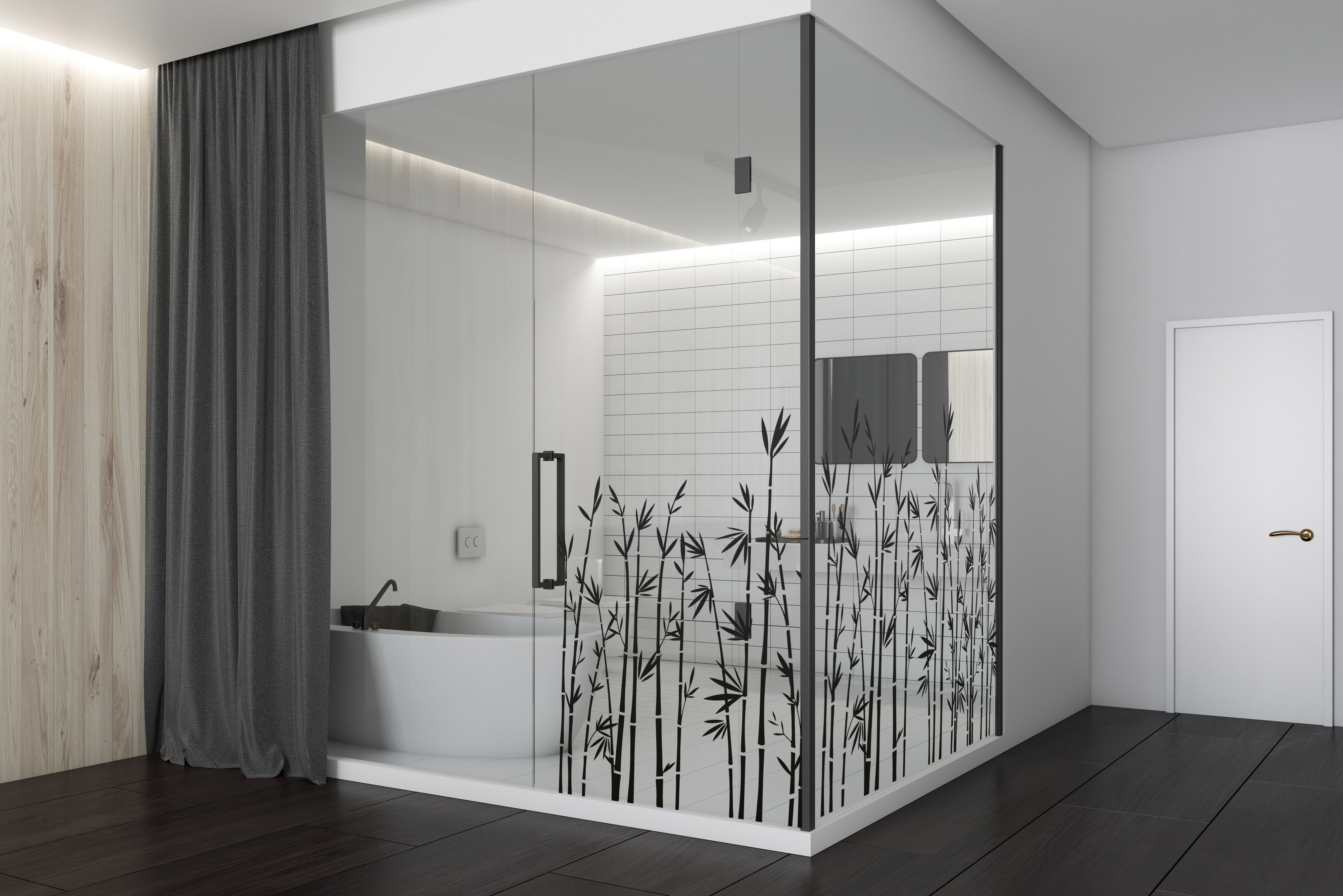 Wandtattoo BAMBUS selbstklebend in Limonengrün in 3 Größen Wandsticker Aufkleber