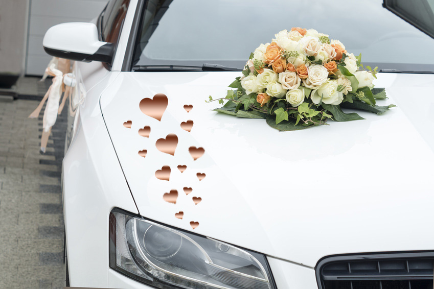 Aufkleber Hochzeit Auto Herzen  V.2 31Stk.
