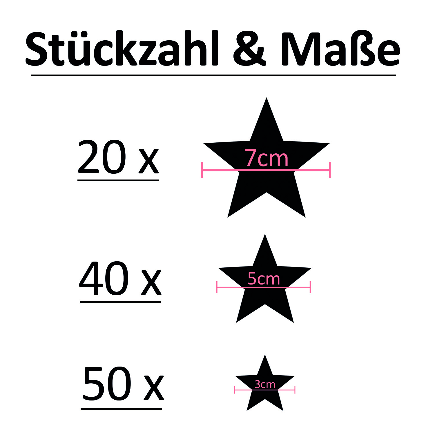 Wandtattoo Sterne 110 Stück Gold Silber oder Kupfer in 3 Größen selbstklebend Wandsticker Aufkleber