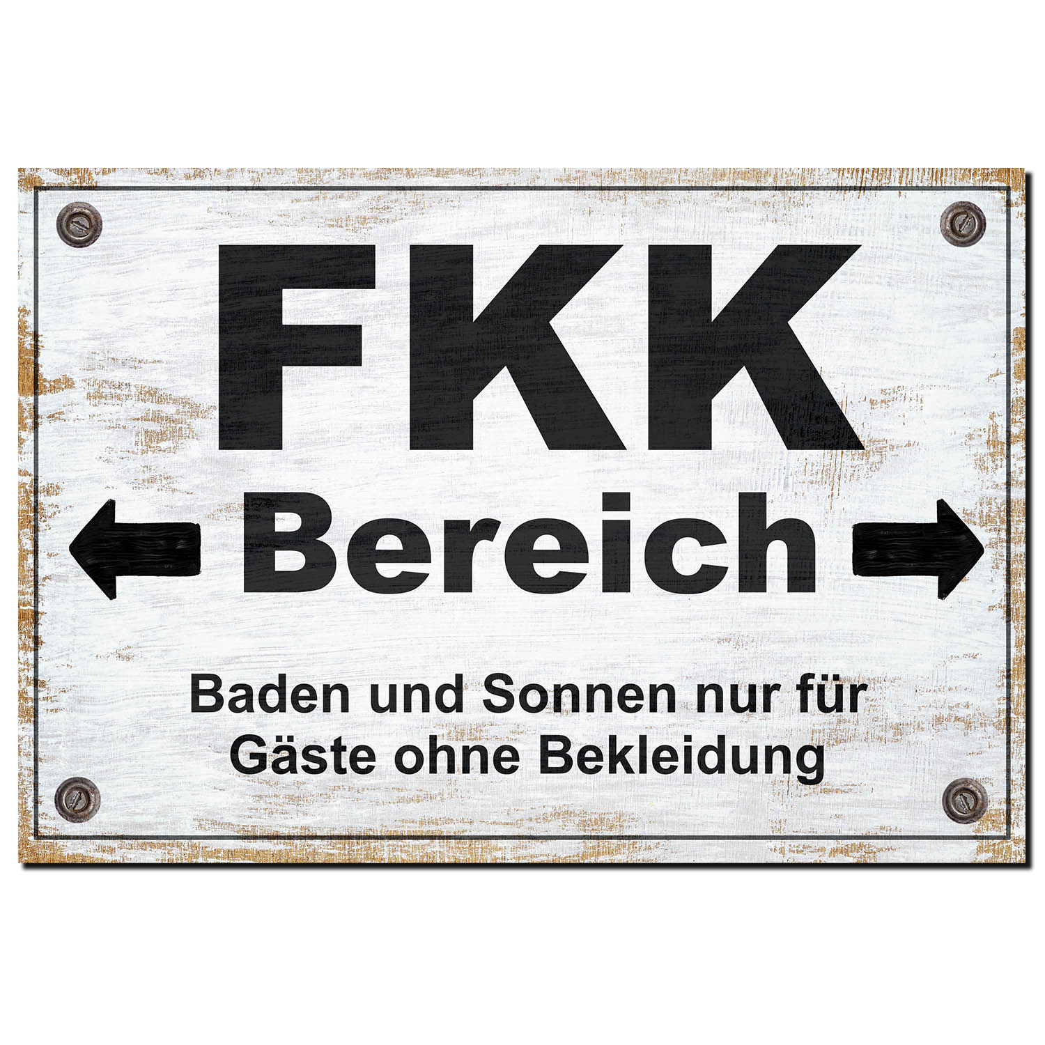 FKK Bereich Schild Alu Verbund Strand Türschild Straßenschild Scherzartikel Geschenkidee