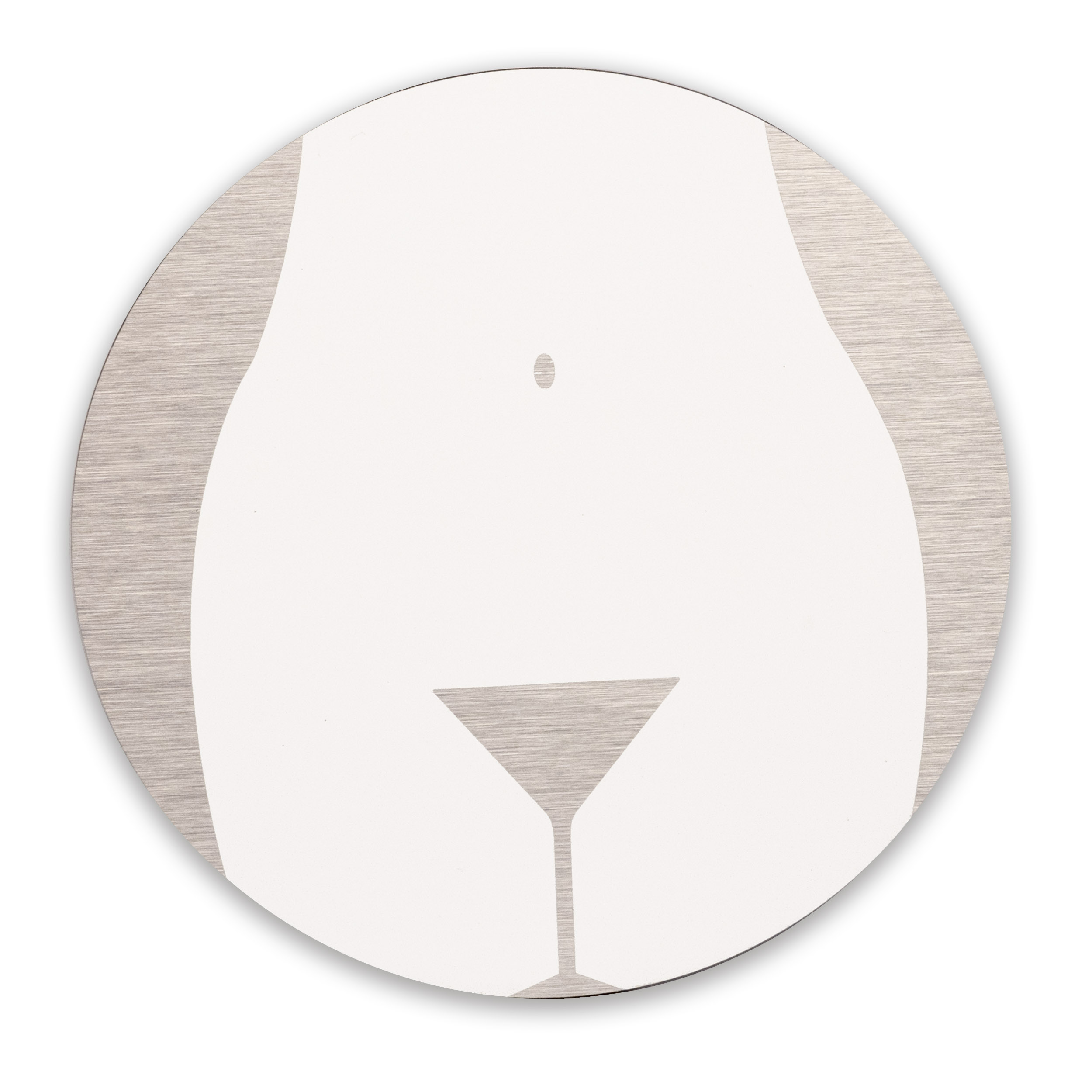WC Frau Martiniglas Glas Schild Alu Verbund Türschild Toilette