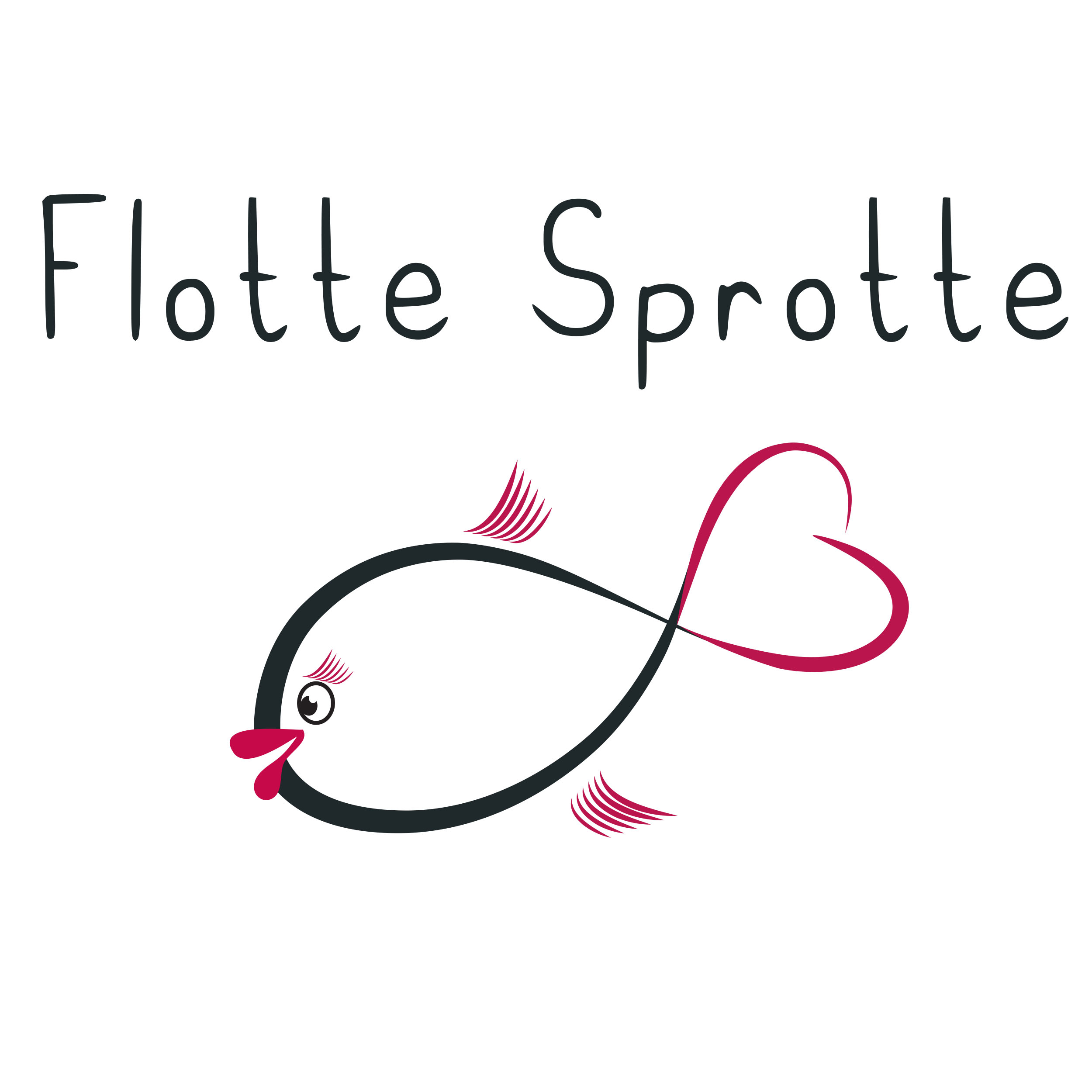 T-Shirt Damen - Flotte Sprotte Damen Oberteil - in 2 Farben und in verschiedenen Größen - Damen Top perfekt als Geschenk mit lustige Aufdruck für Frauen 