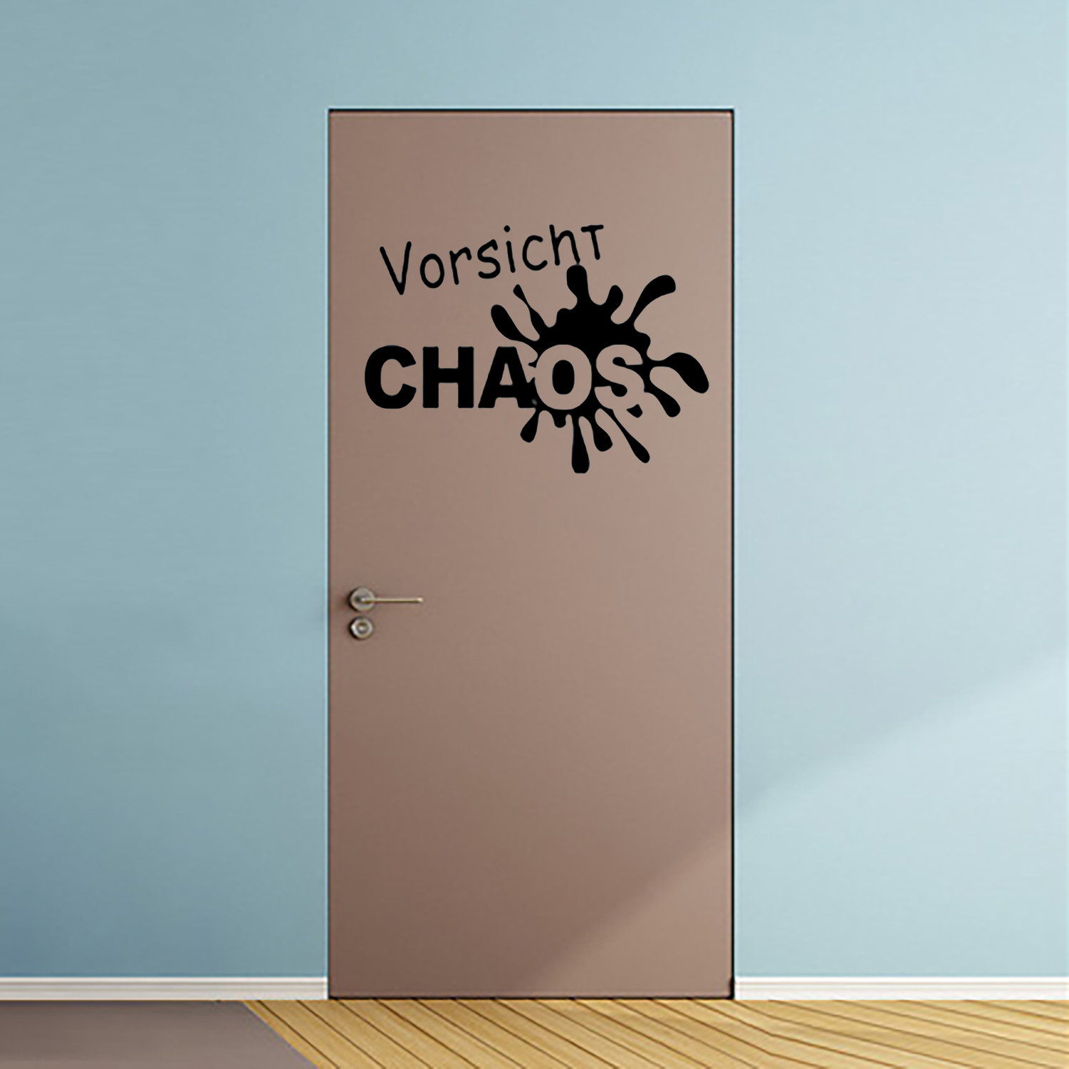 Türaufkleber Kinderzimmer  Vorsicht Chaos  Fun Sticker
