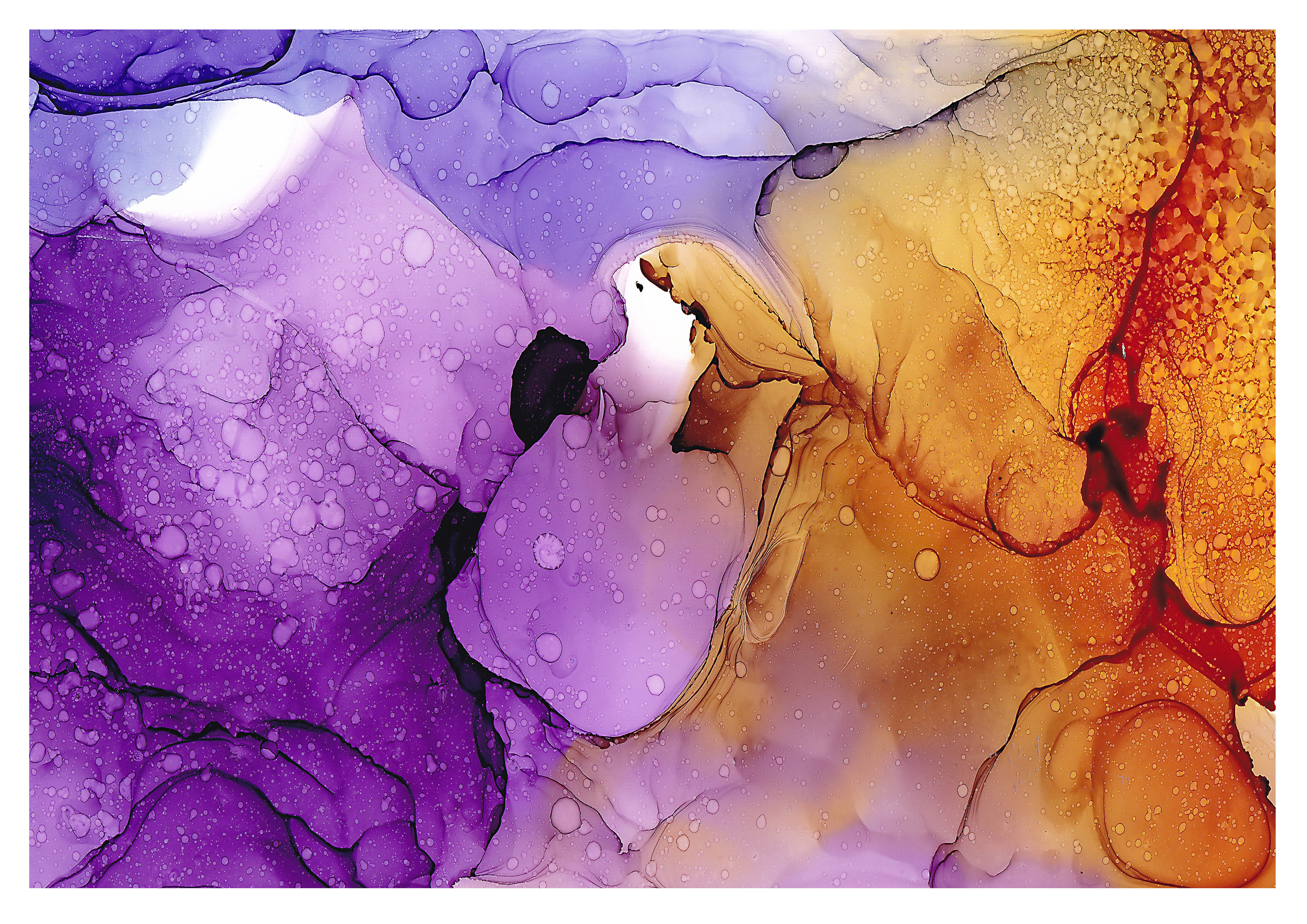 Wandbild Querformat Titel: Bunte Kunst Wasserfarben Bild Wanddeko Alu Dibond Leinwand Acrylglas Holzbalken Butlerfinish Poster