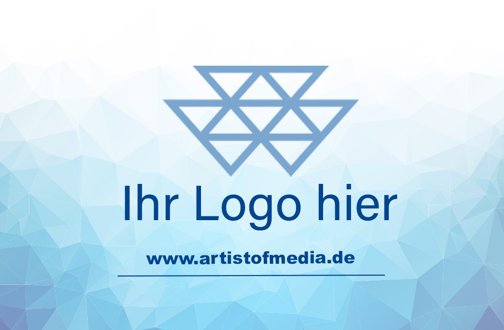 Visitenkarten individuell Fertiges Design Blau + Ihr Inhalt Fertig Business Karten 350g/qm 85 x 55mm