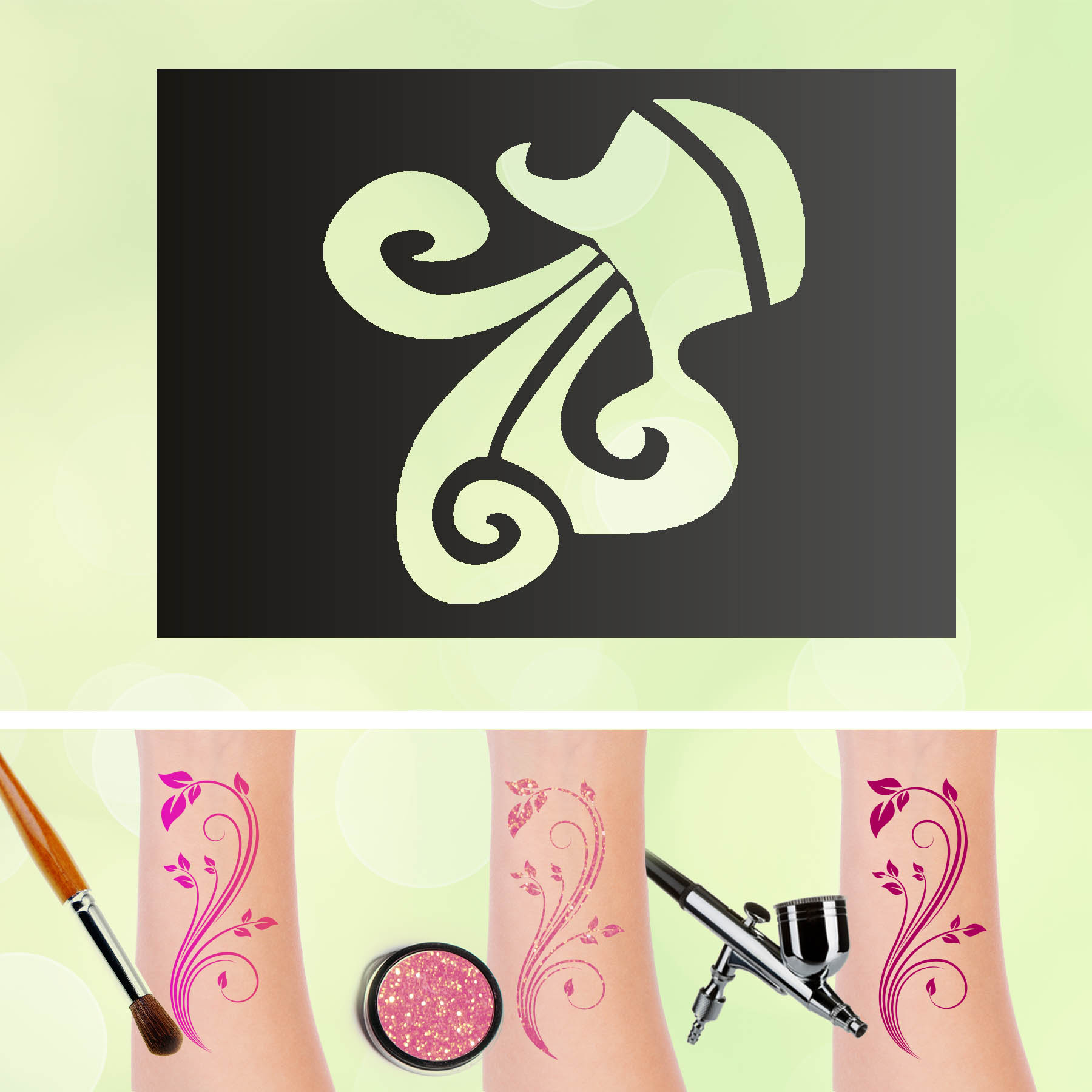 Tattoo Schablonen Wassermann Sternzeichen Selbstklebend Kinderschminken Airbrush